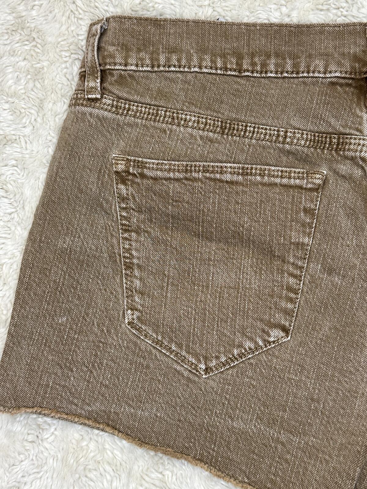 Madewell Women's micro denim shorts Size 26 brown cutoff Y2K coastal cowgirl