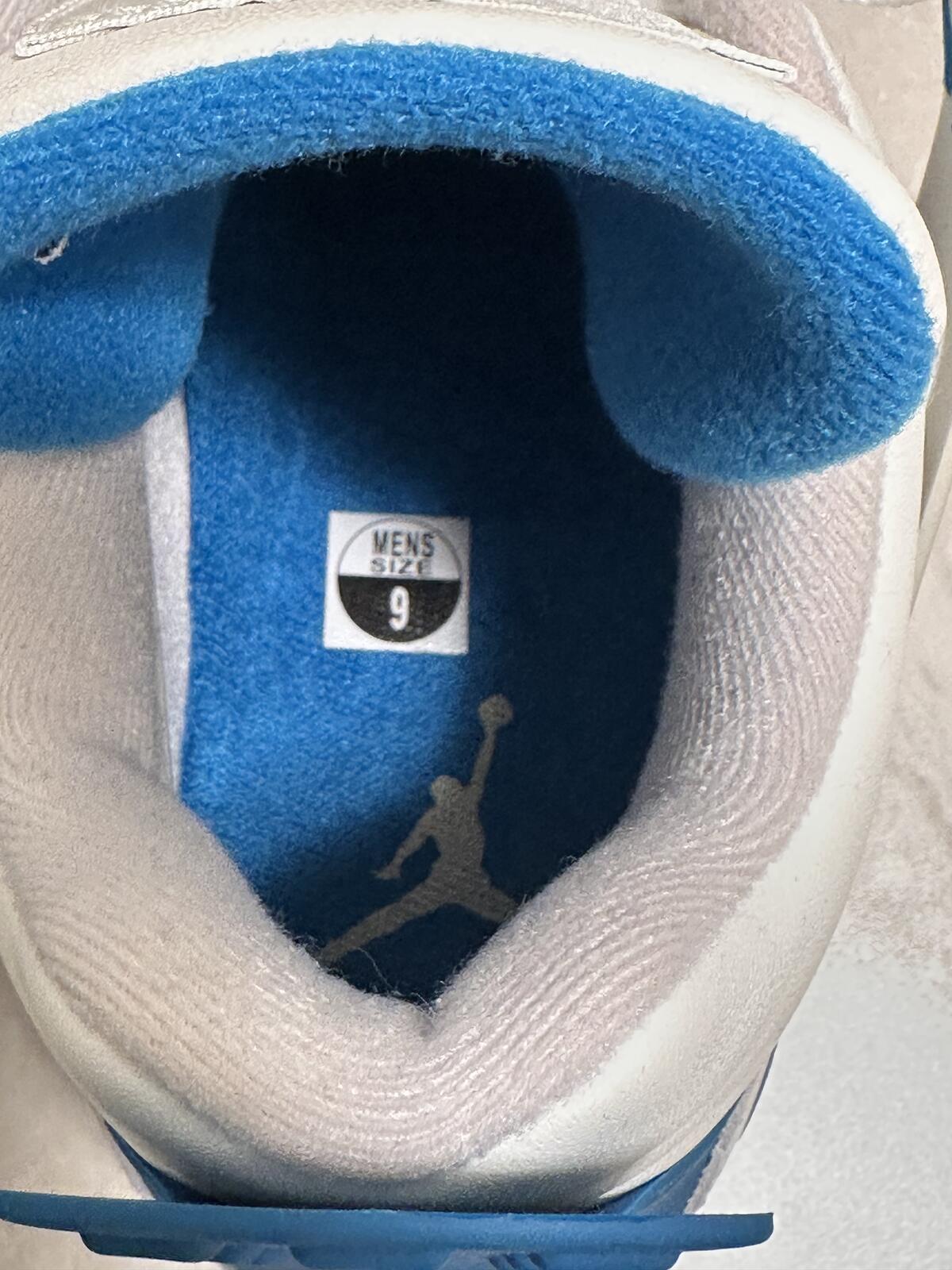 Nike Air Jordan 4 Retro White Military Blue Men's 9 sneakers Style 308497-105