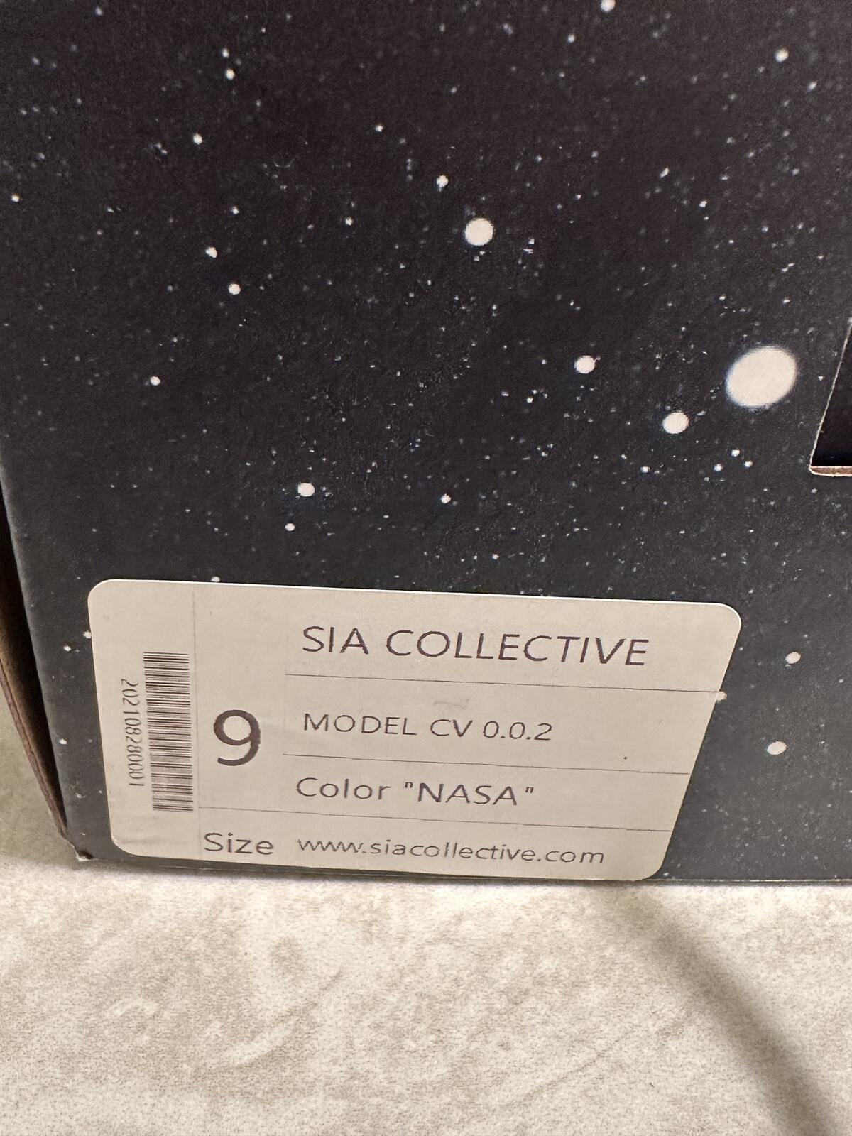 SIA Collective CV 0.0.2 NASA knit sneakers Size 9 royal blue/grey/red techwear