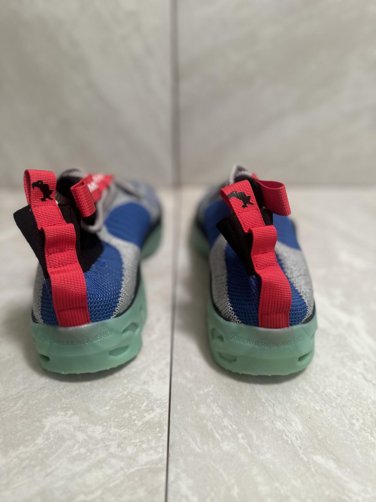 SIA Collective CV 0.0.2 NASA knit sneakers Size 9 royal blue/grey/red techwear