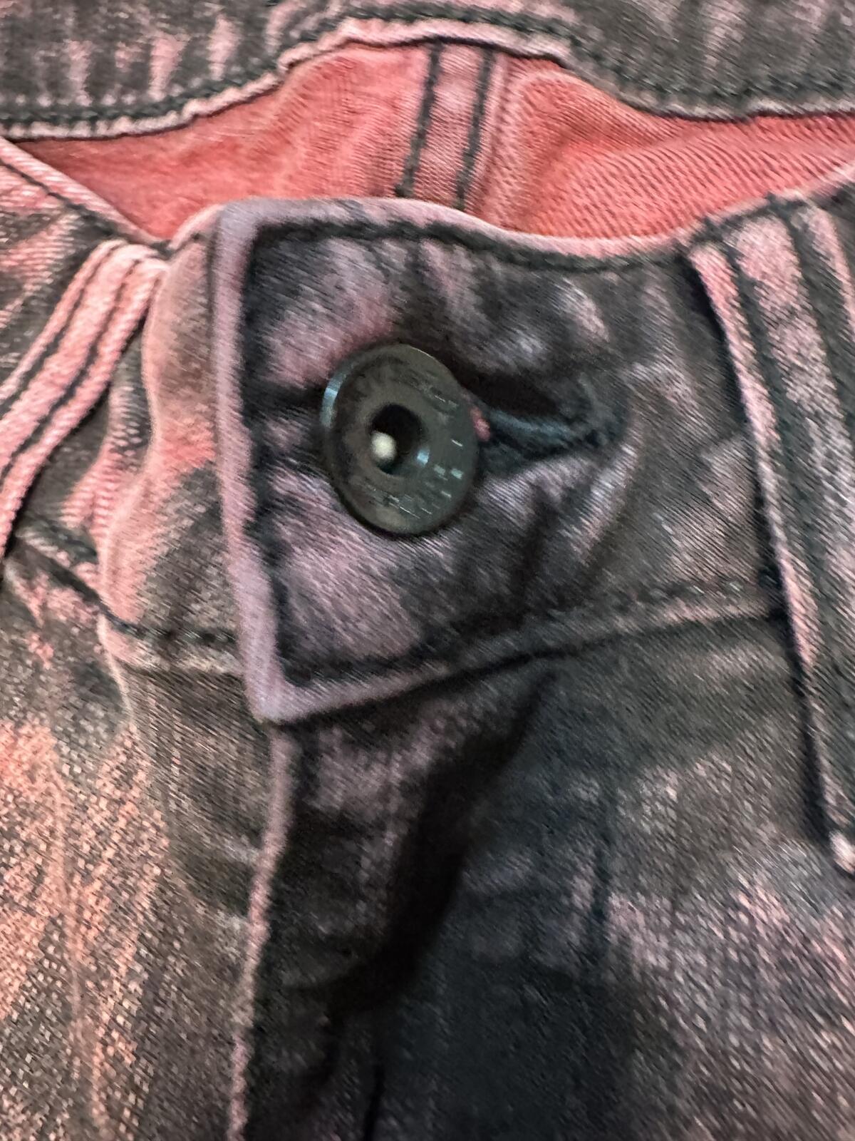 Lovesick The Skinny denim jeans Size 0 pink/black acid wash punk grunge emo