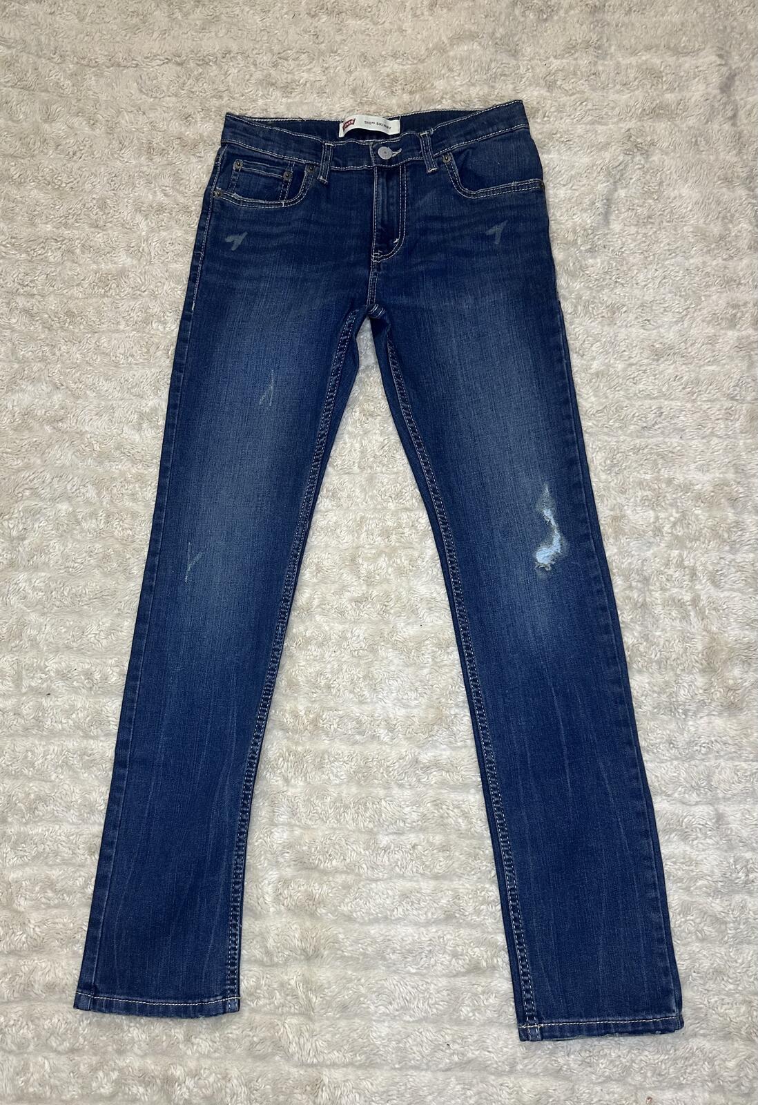 Levi's 510 Skinny distressed medium wash denim jeans Youth 16Reg 28x30