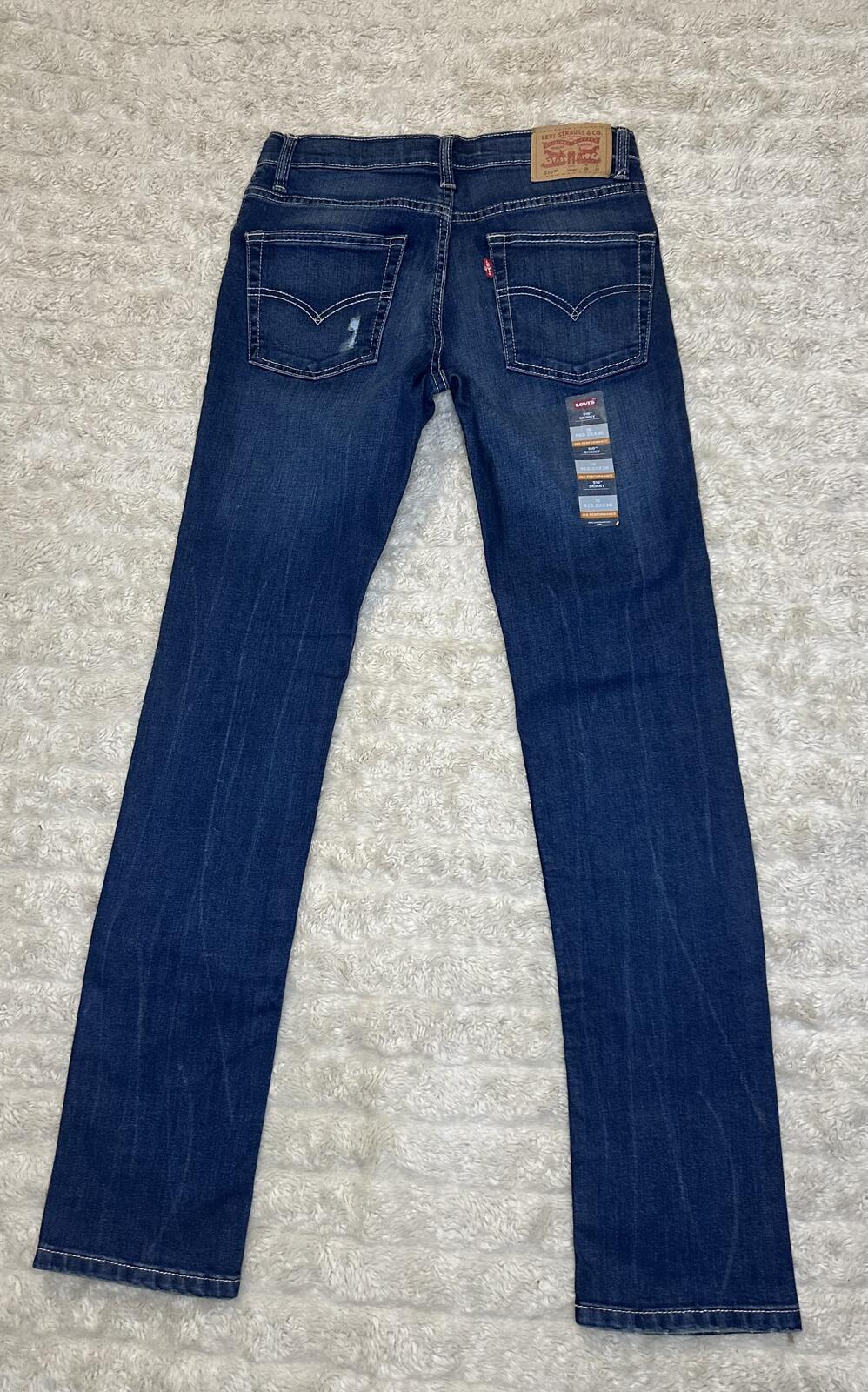 Levi's 510 Skinny distressed medium wash denim jeans Youth 16Reg 28x30