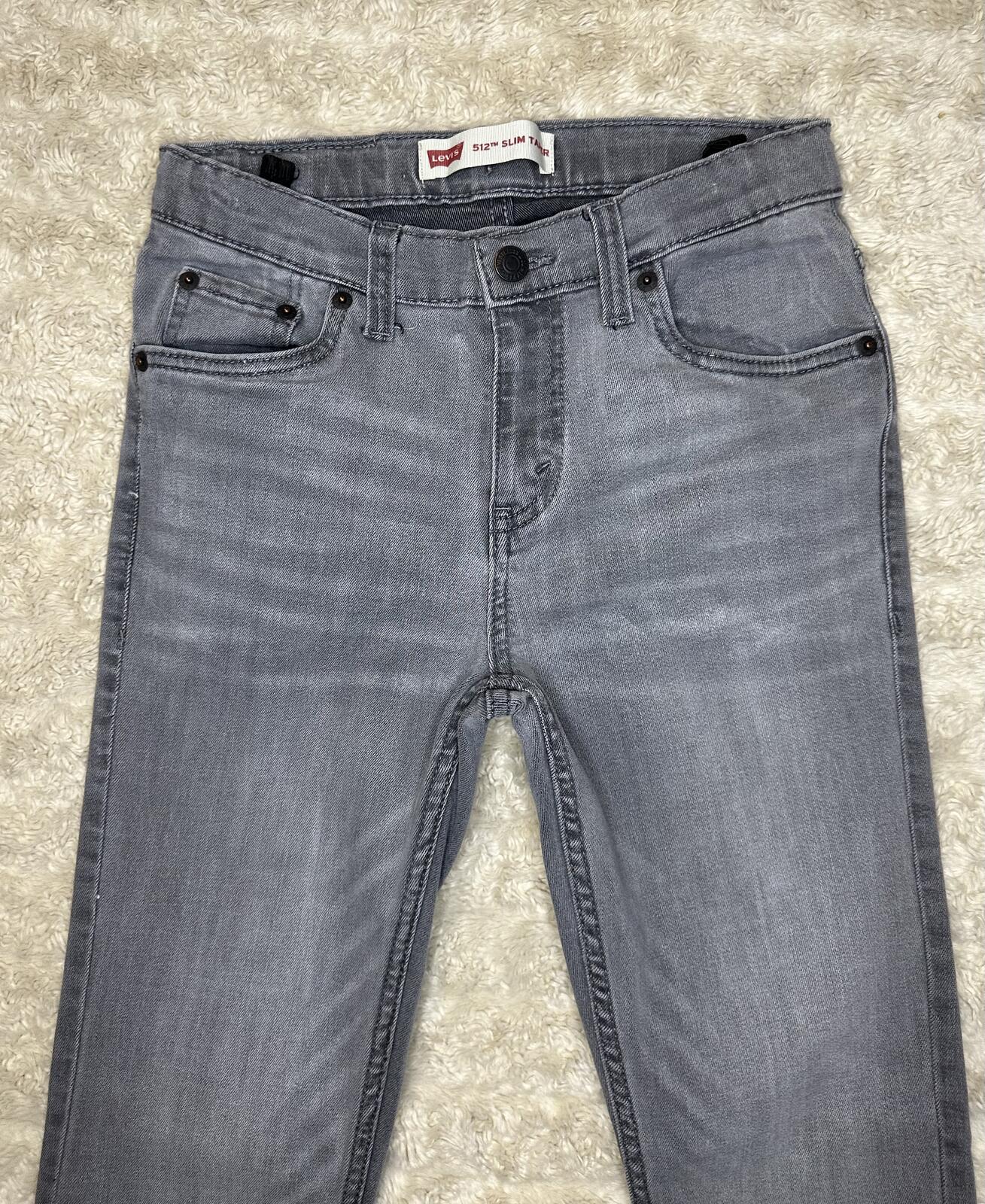 Levi's grey 512 Slim Taper denim jeans Youth 14Reg 27x29/Women's XXS/XS
