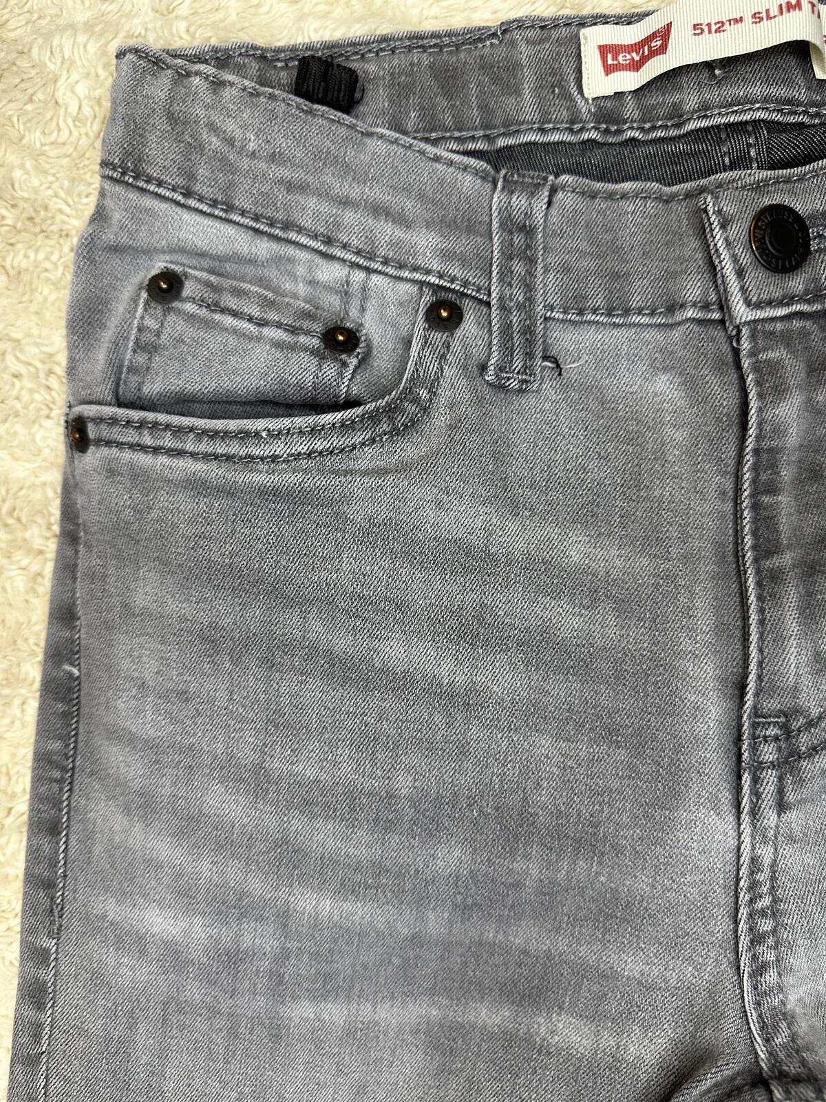 Levi's grey 512 Slim Taper denim jeans Youth 14Reg 27x29/Women's XXS/XS