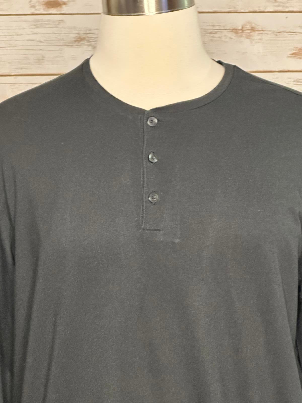 Bonobos black cotton henley Size XXL