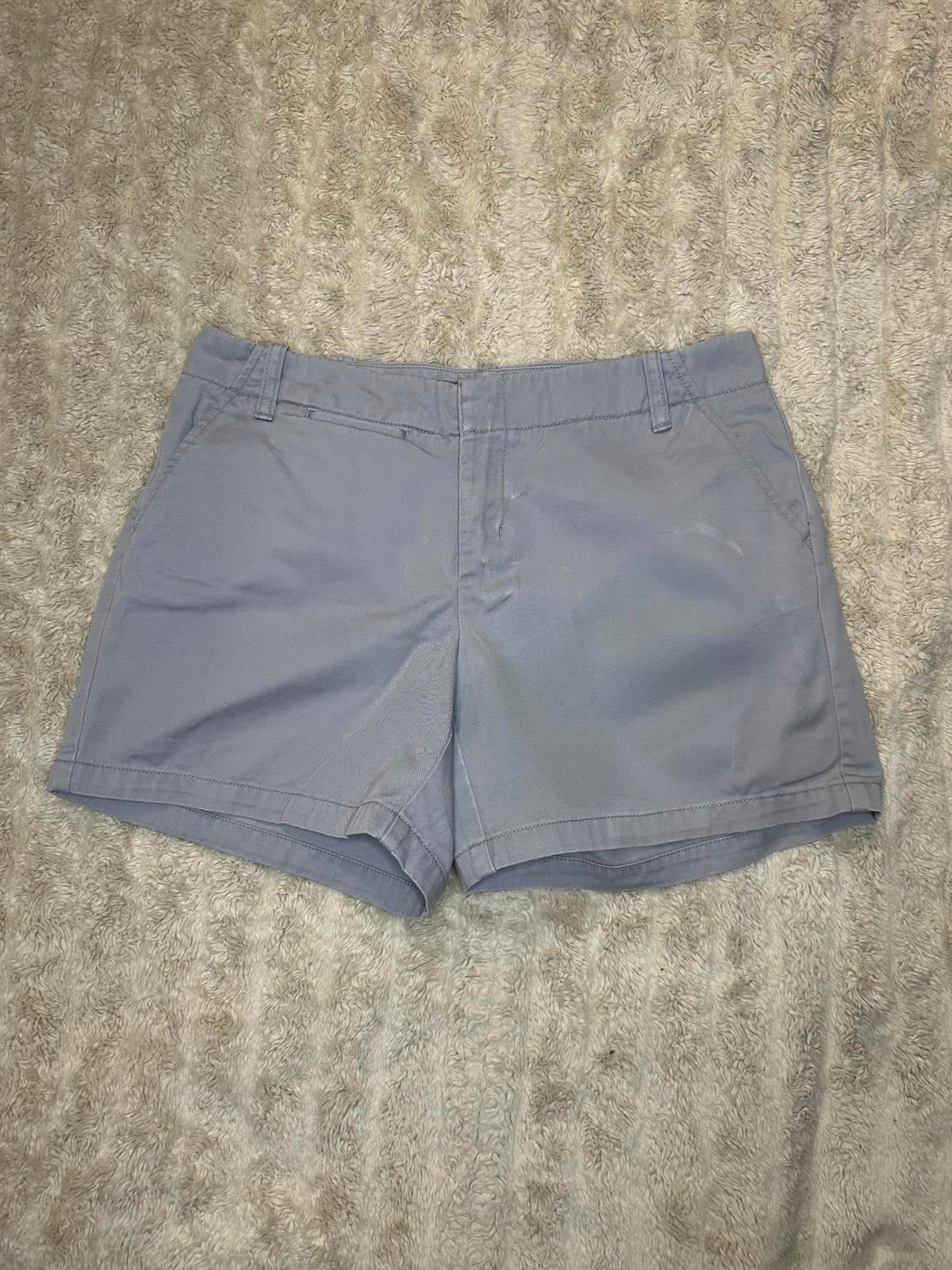 J. Crew light grey classic casual Chino cotton shorts Size 4