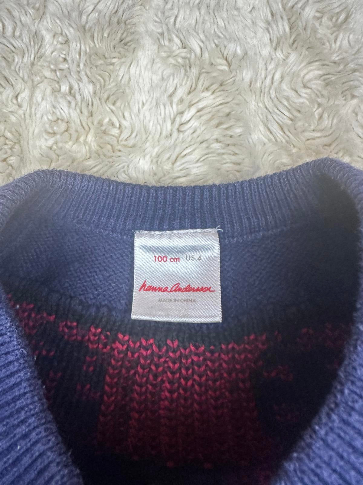Hanna Andersson navy blue Hopscotch button-up cardigan sweater Size 100cm/4