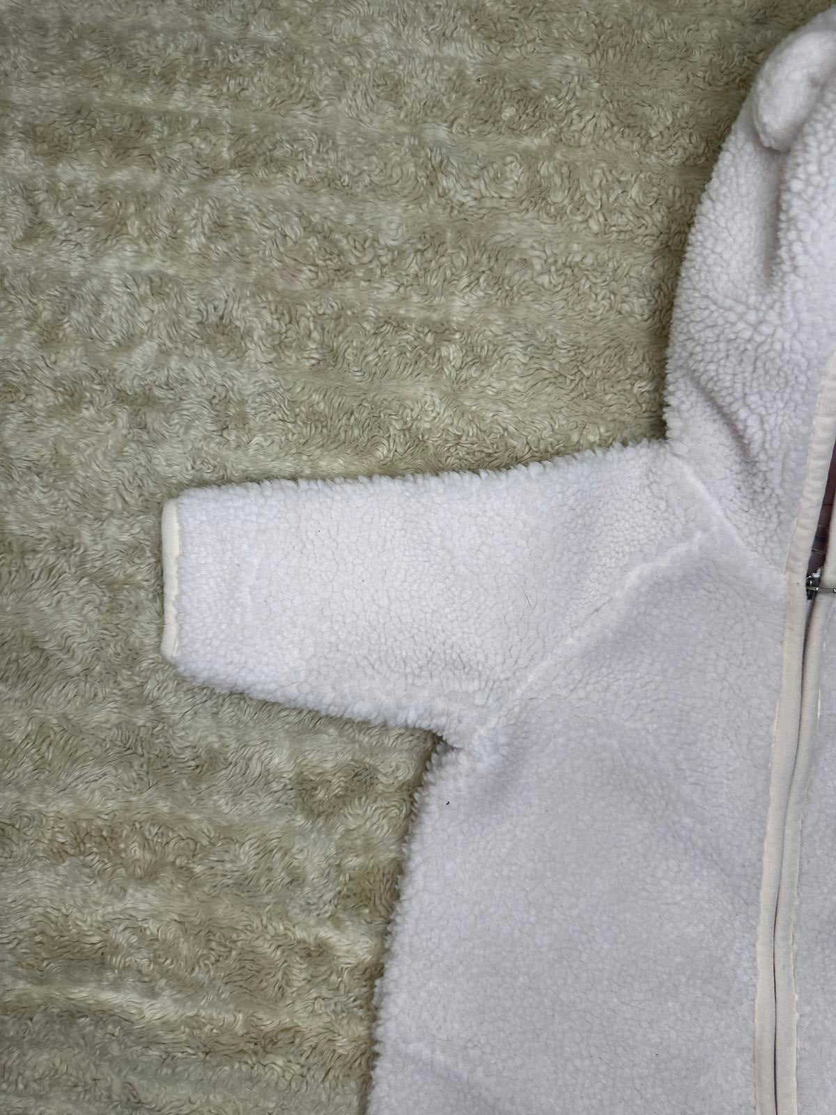 Ralph Lauren pink Bear-Ear hooded Teddy fleece bunting suit/one-piece Size 6M