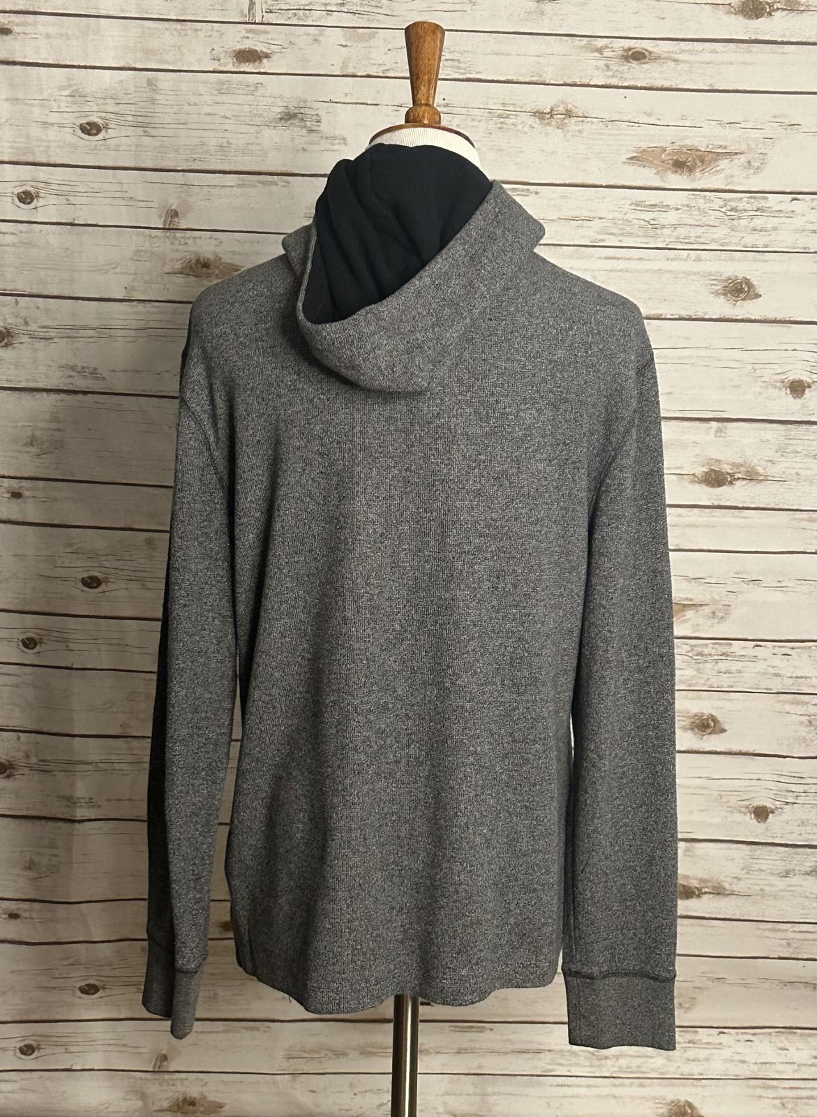 Banana Republic grey hooded Pima cotton knit sweatshirt Size Medium