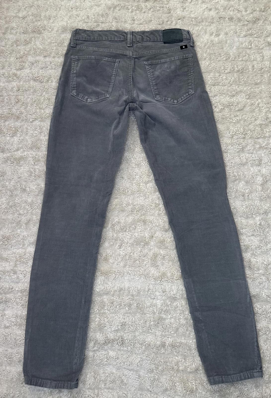 Lucky Brand classic elevated casual grey Brooke Skinny corduroy pants Size 6/29