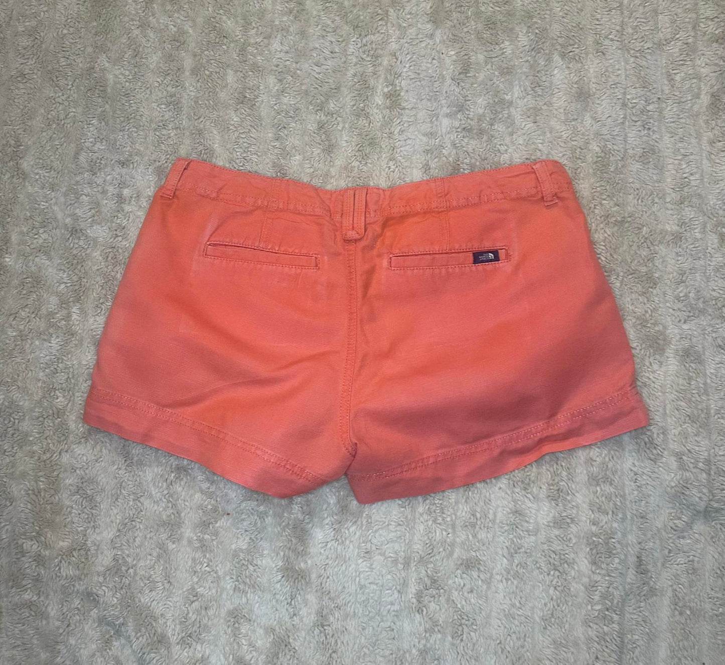 The North Face casual orange cotton/linen chino shorts Size 8