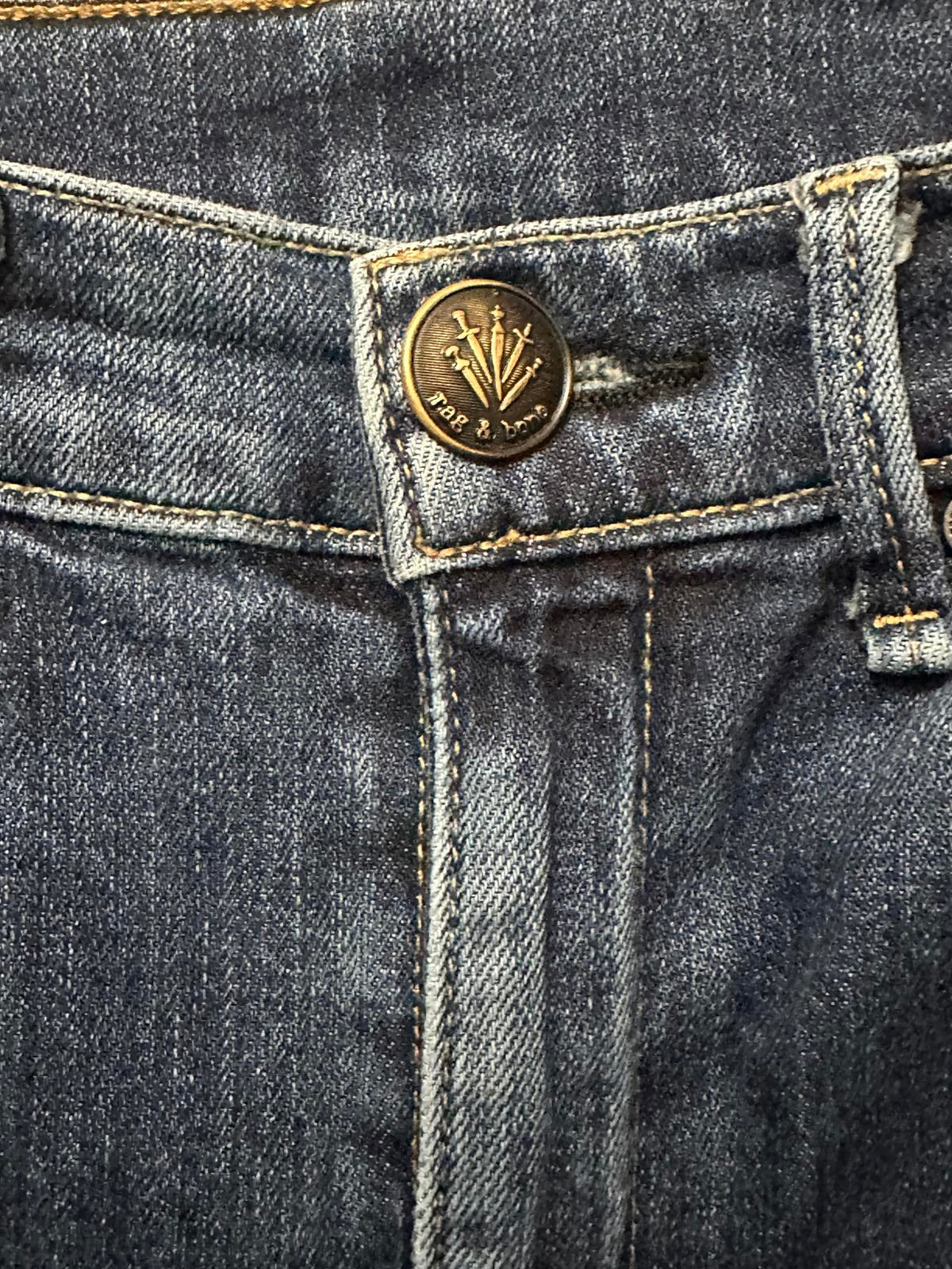 rag & bone medium wash high-rise cigarette jeans Size 25