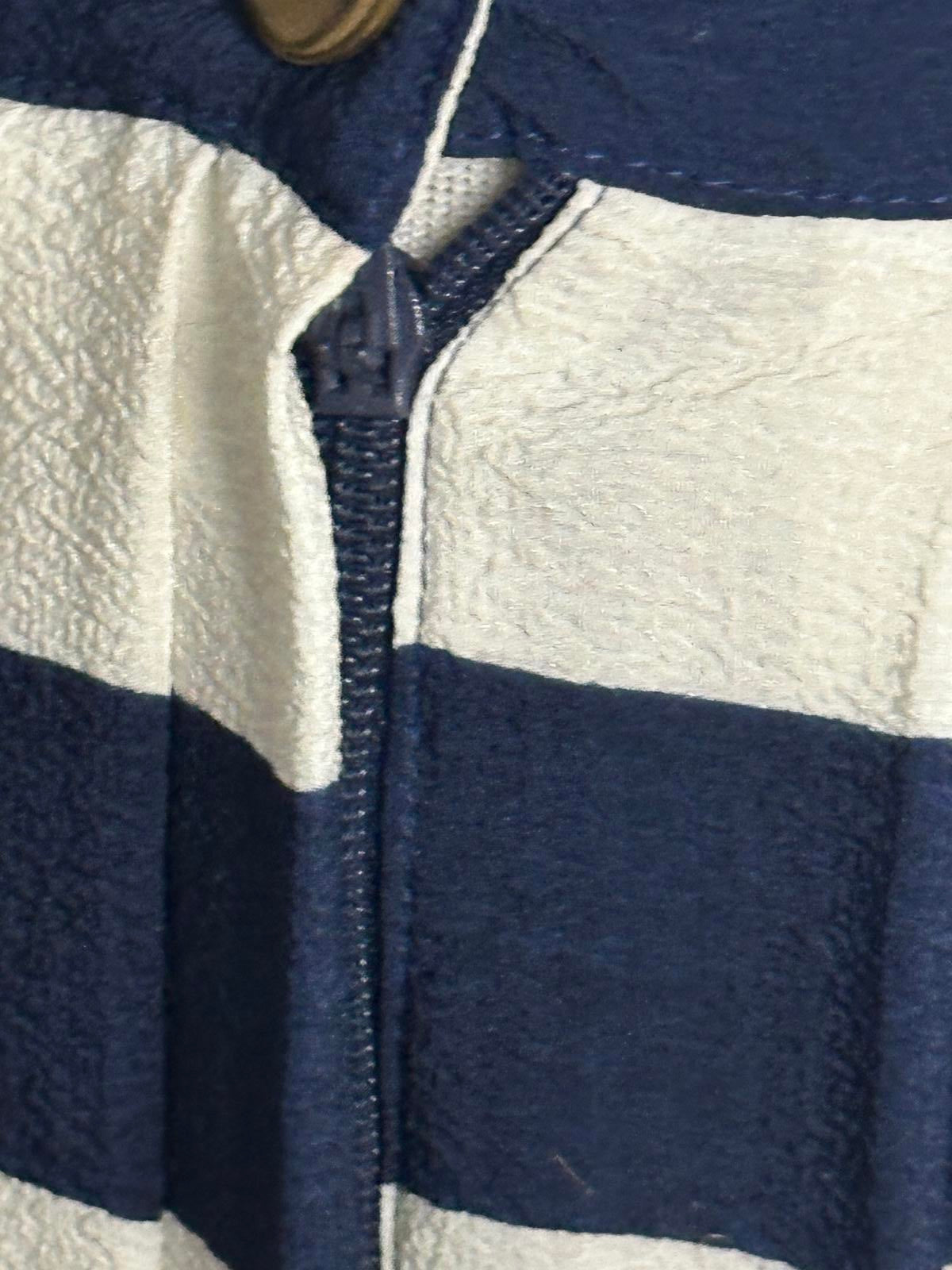 Vintage Chaus classic nautical navy/white pleated striped maxi skirt Size 10