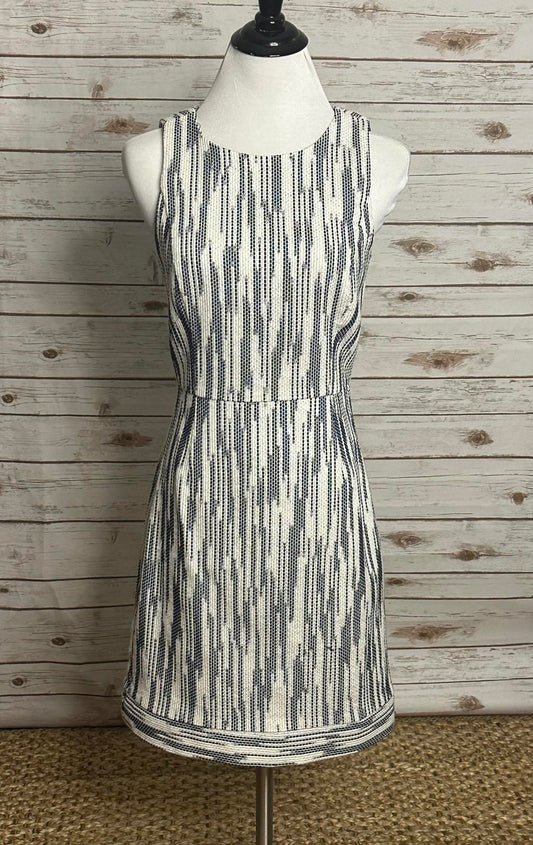 J. Crew navy/cream office siren Italian tweed sleeveless sheath dress Size 2