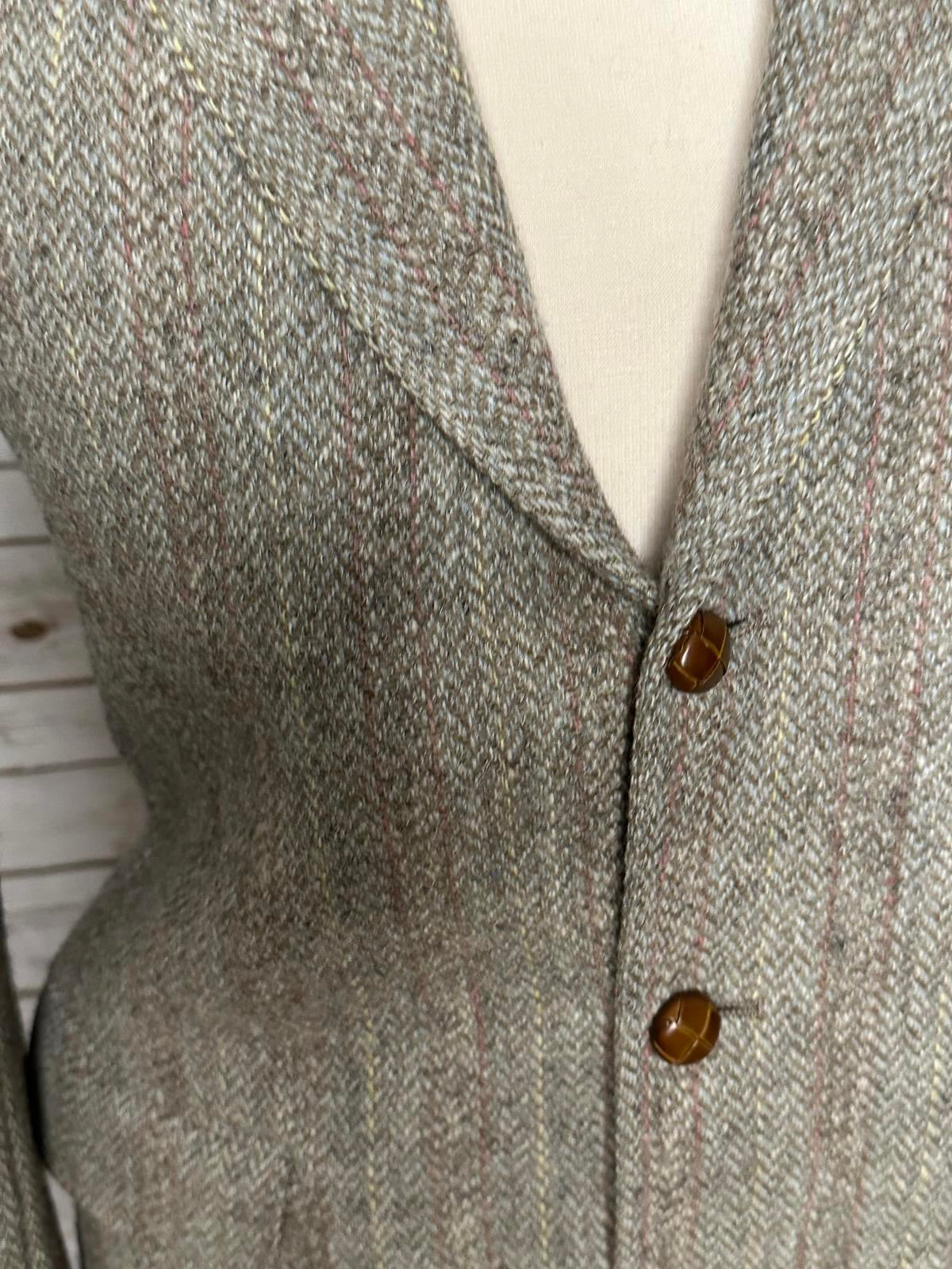 Vintage Asher Harris Tweed Union Made 100% Scottish wool blazer