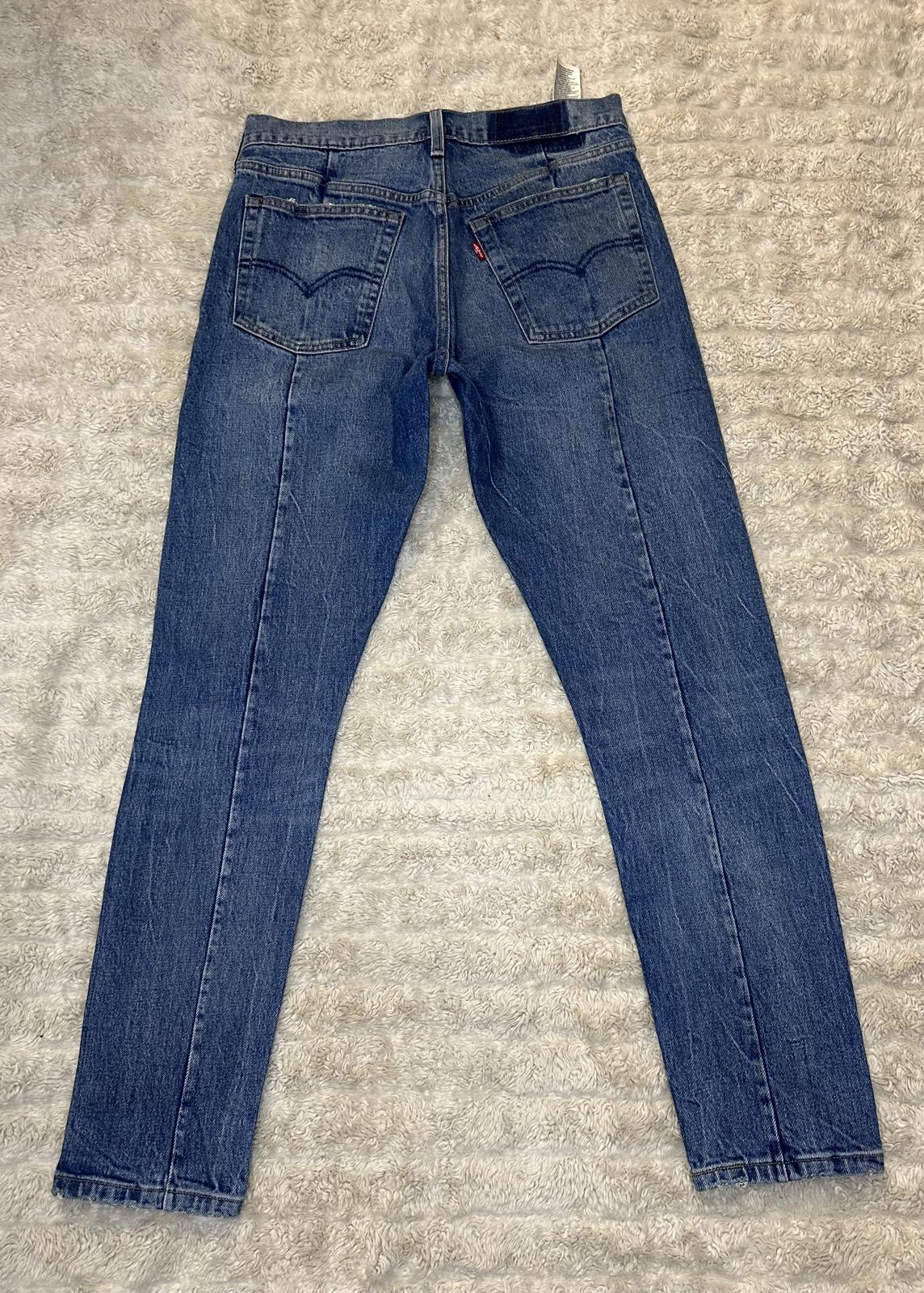 Levi's Altered upcycled stone-washed distressed 501 Skinny jeans Size 26x28