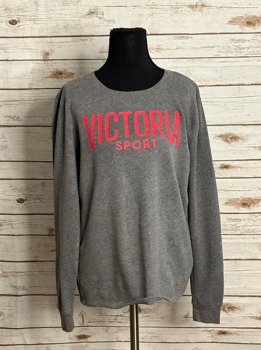 Victoria Sport activewear grey lightweight long sleeve sweatshirt Size Small