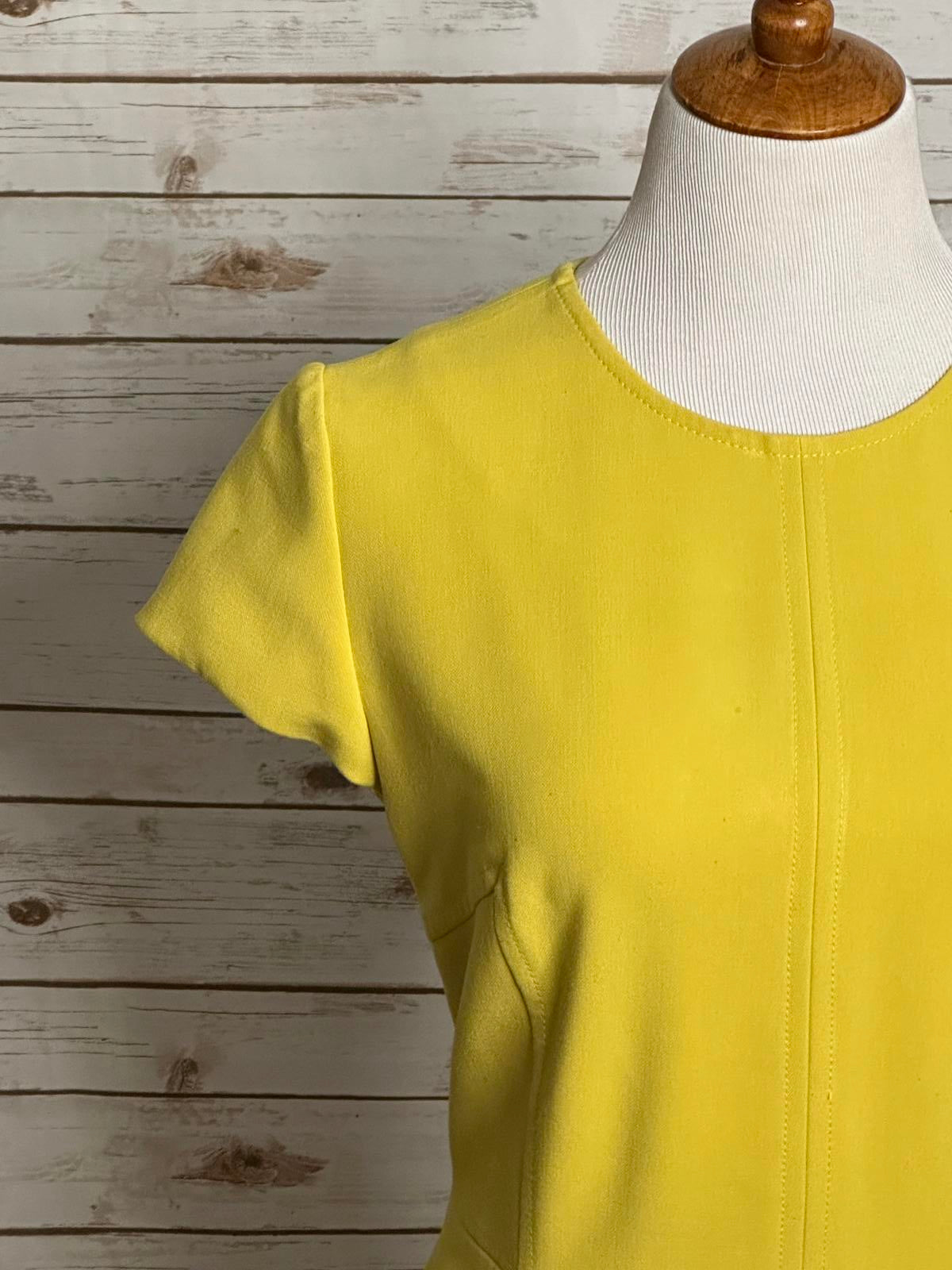Boden office siren corpcore marigold yellow short sleeve sheath dress Size 10