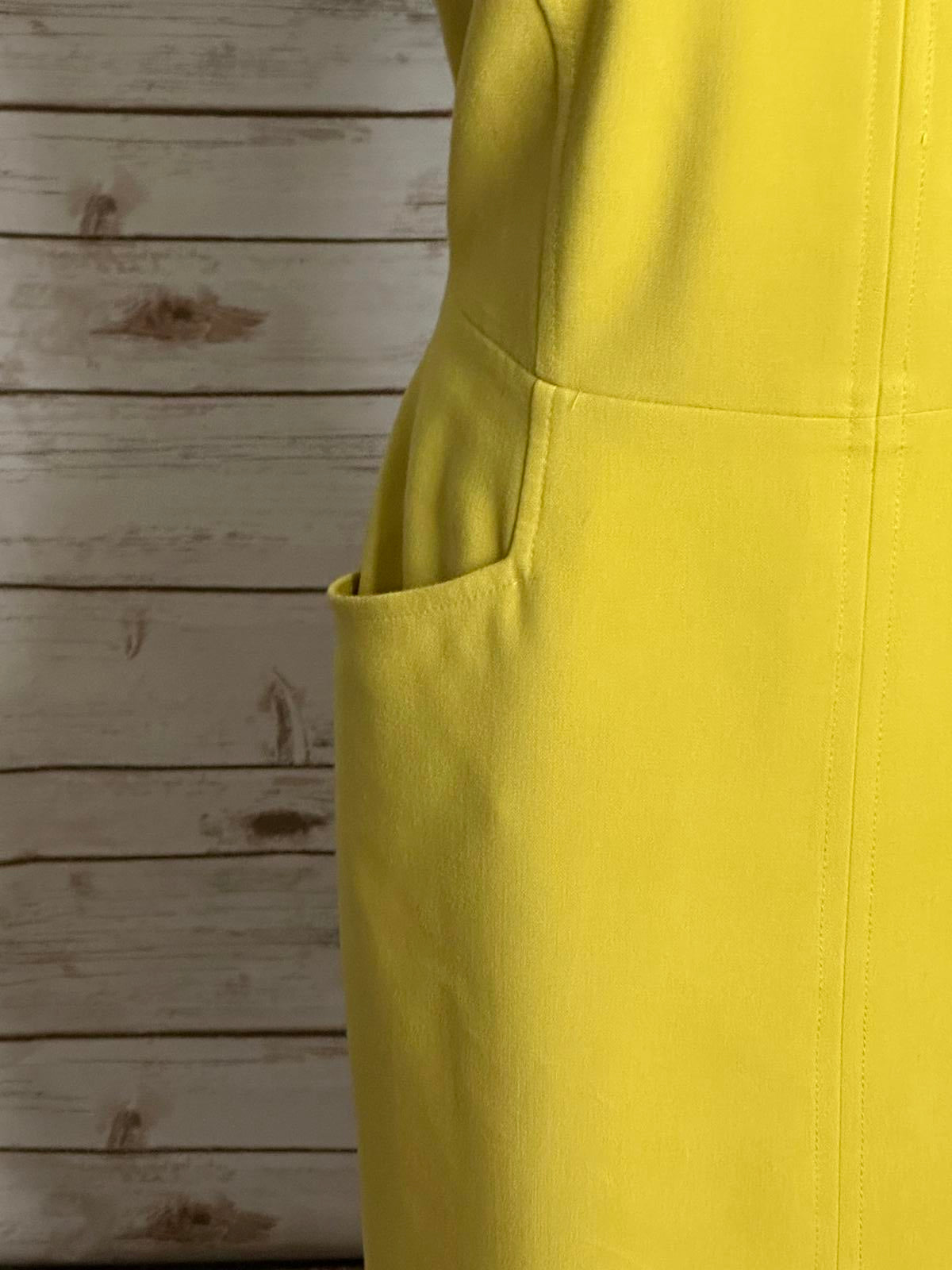 Boden office siren corpcore marigold yellow short sleeve sheath dress Size 10