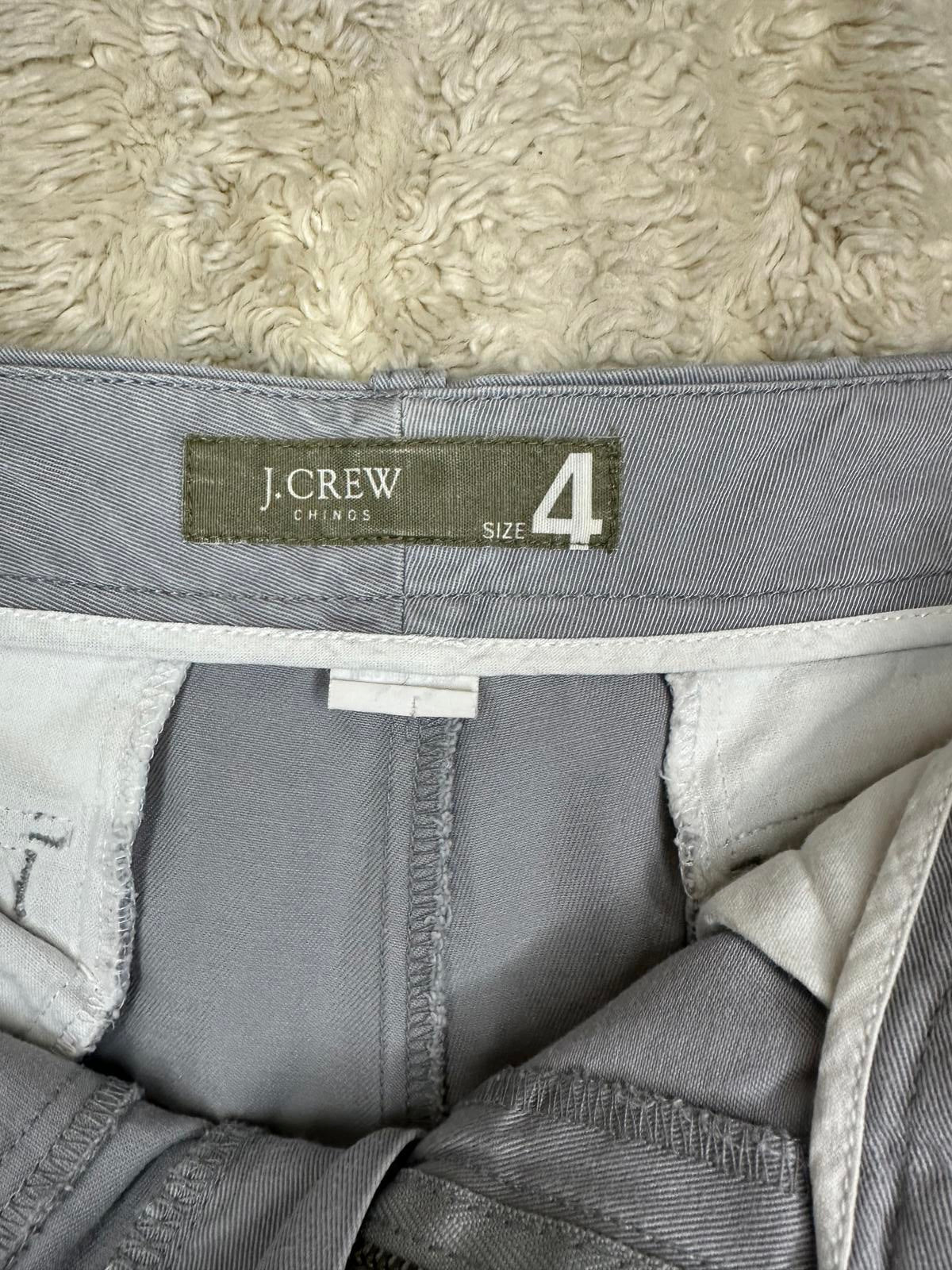 J. Crew light grey classic casual Chino cotton shorts Size 4