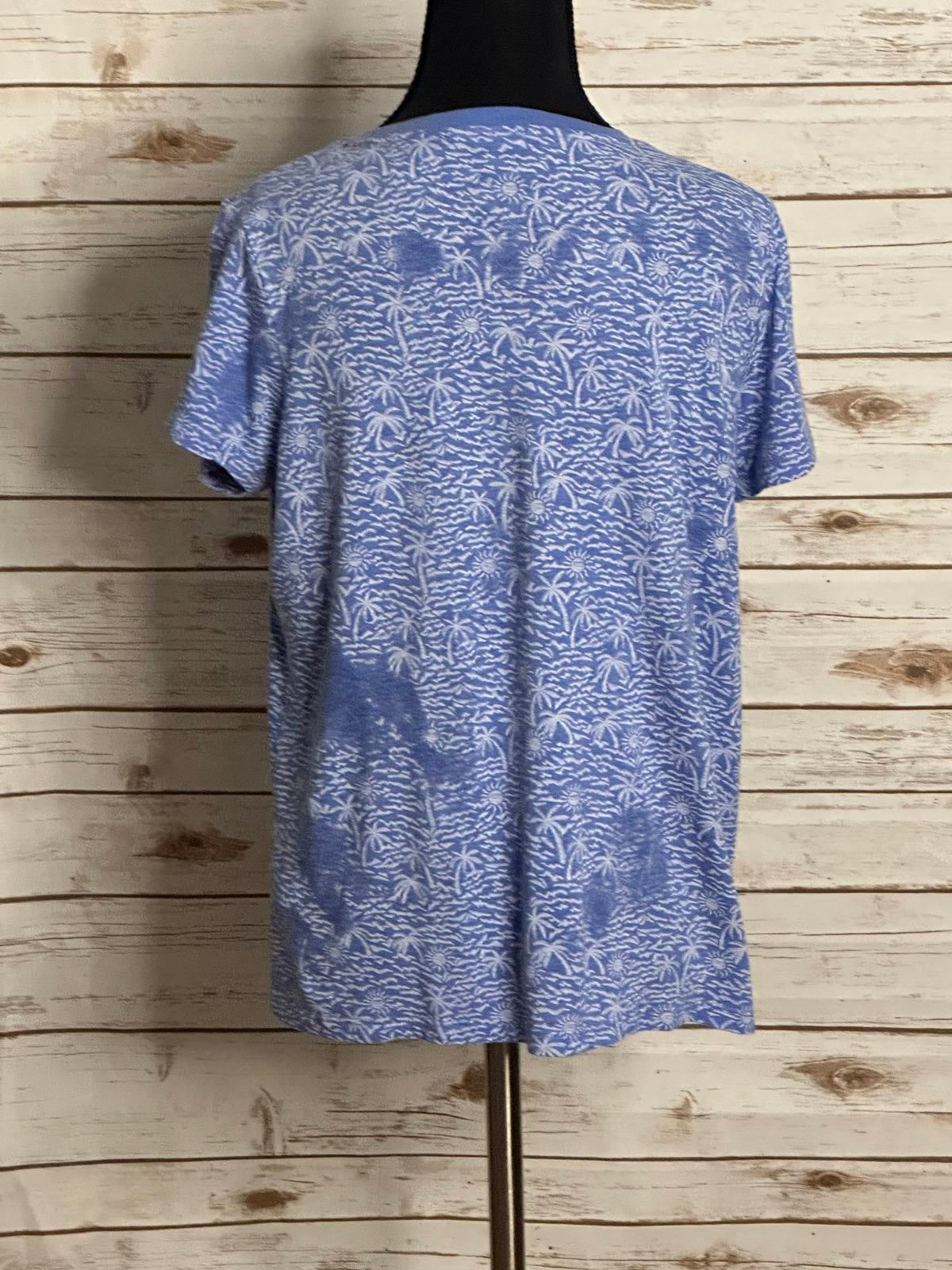Marine Layer Swing Crew classic light blue/white short sleeve t-shirt Size Small
