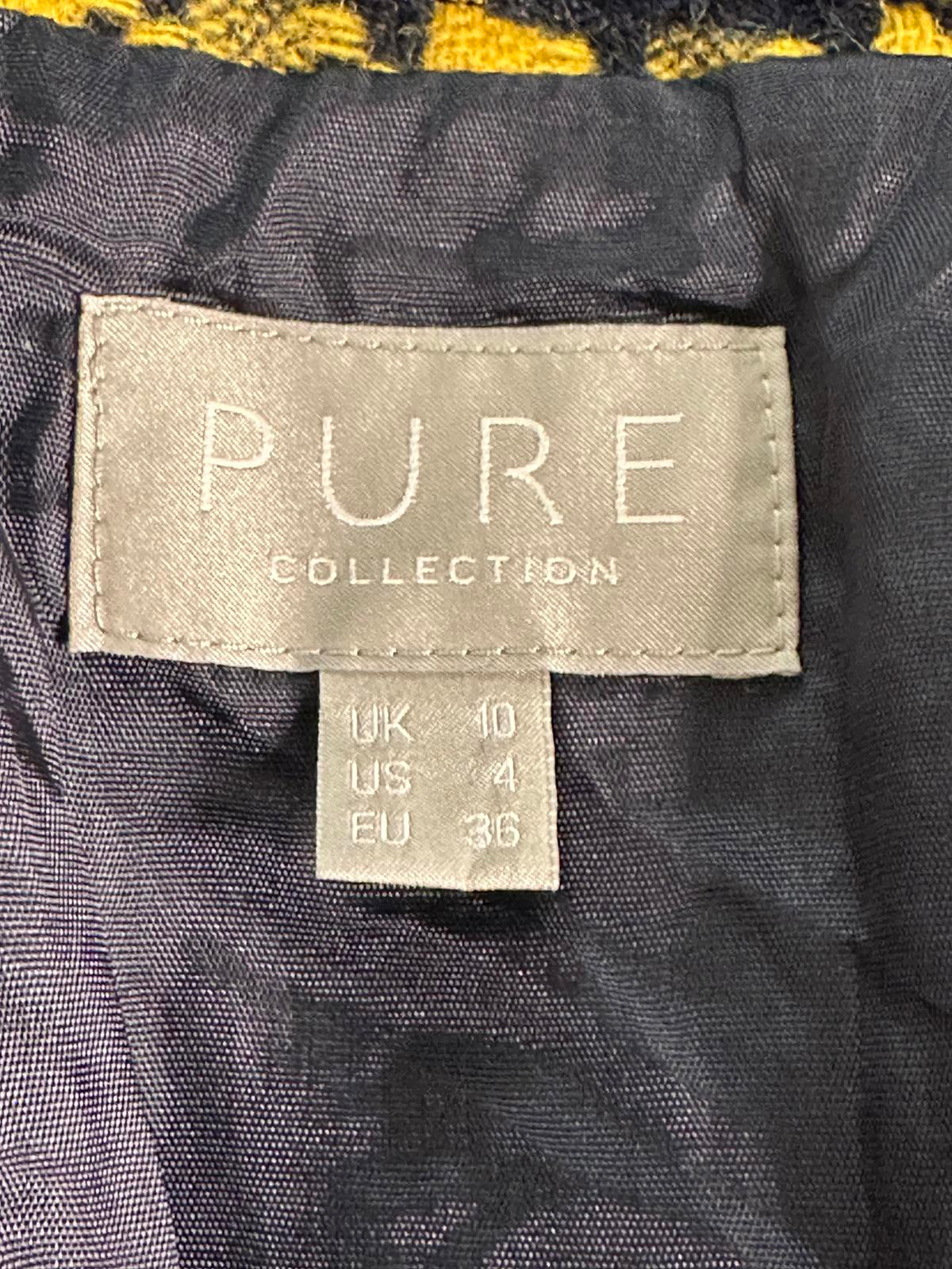 Pure Collection classic Moon British Cloth houndstooth wool pencil skirt Size 4