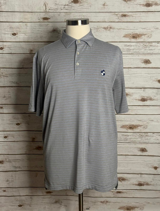 Bella Haven Country Club Peter Millar striped short sleeve polo shirt Size Large