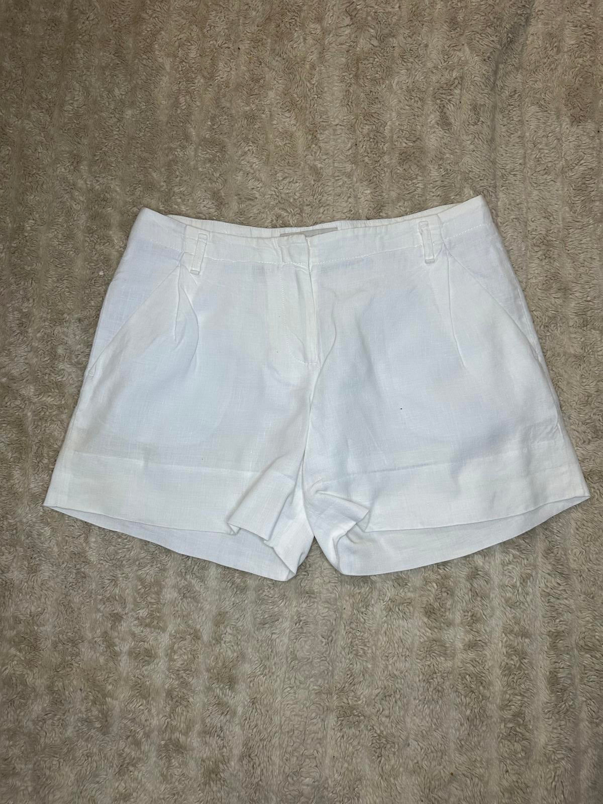 LOFT classic white linen mid-rise casual shorts Size 2
