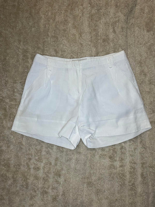 LOFT classic white linen mid-rise casual shorts Size 2