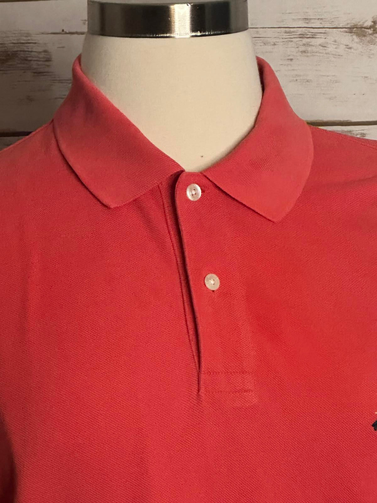 Brooks Brothers coral cotton short sleeve Performance Polo shirt Size Large