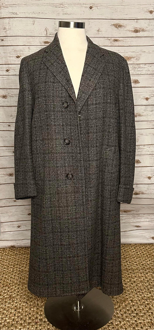 Vintage Hart, Schaffner & Marx tweed wool overcoat Size 44