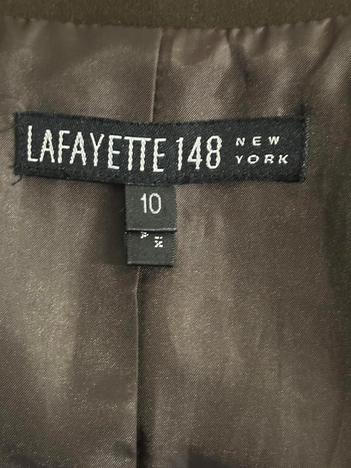 Lafayette 148 corpcore office siren brown wool single-breasted blazer Size 10