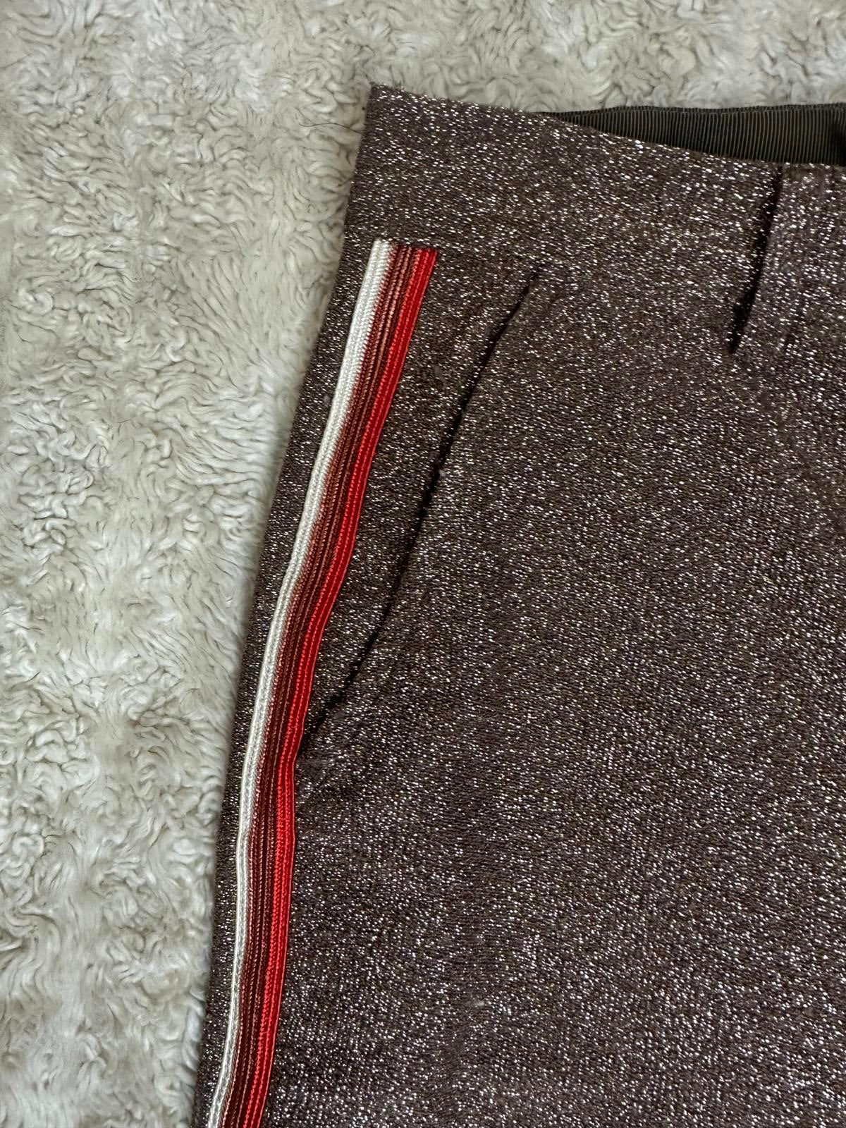 Scotch & Soda gold metallic Lurex tailored pants Size XS