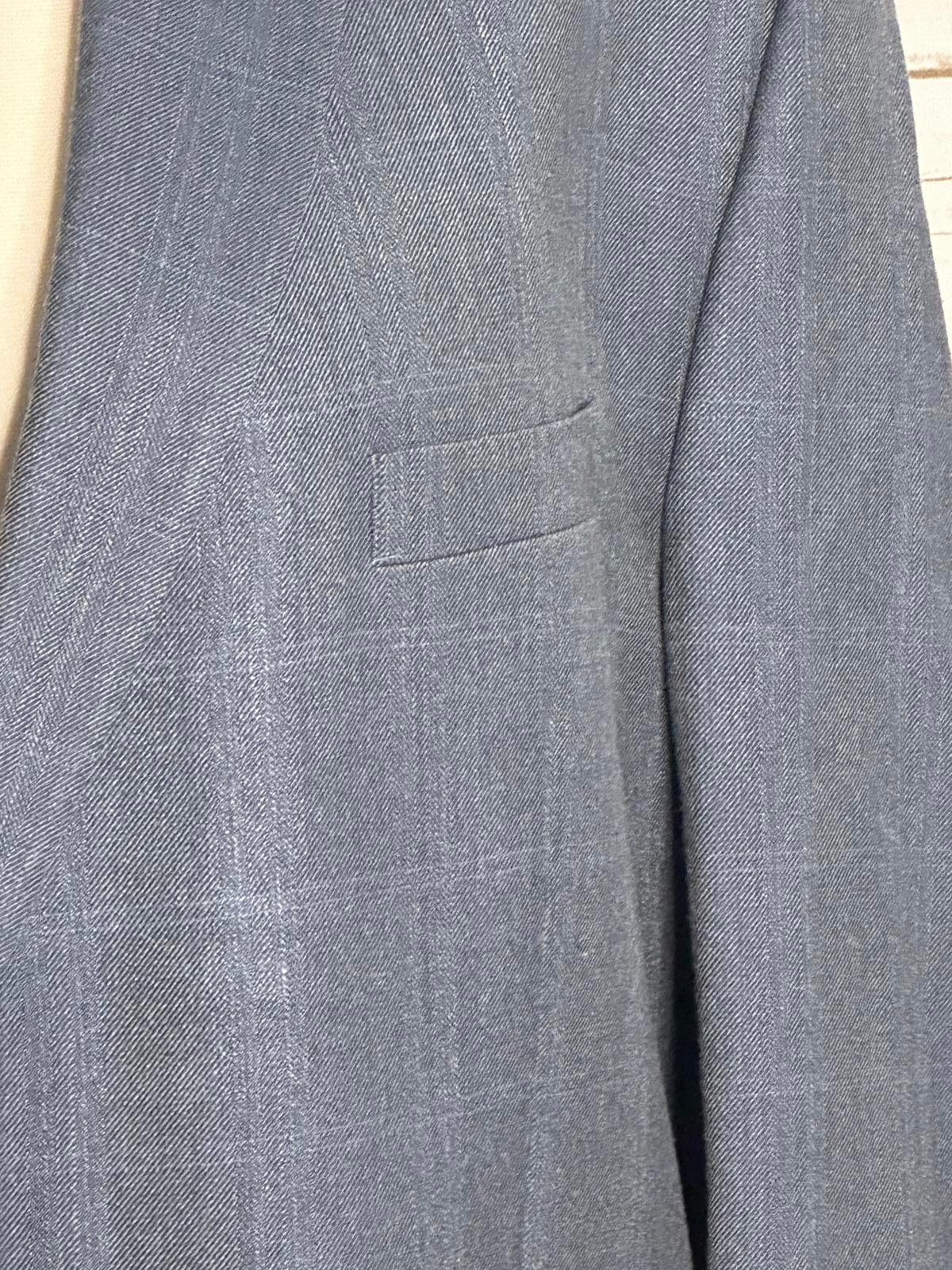 Lauren Ralph Lauren silk-wool single-breasted windowpane sportscoat/blazer 50R