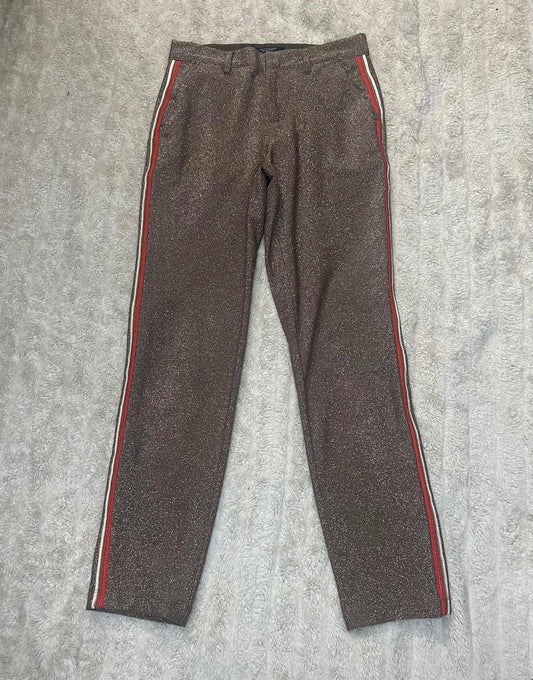 Scotch & Soda gold metallic Lurex tailored pants Size XS