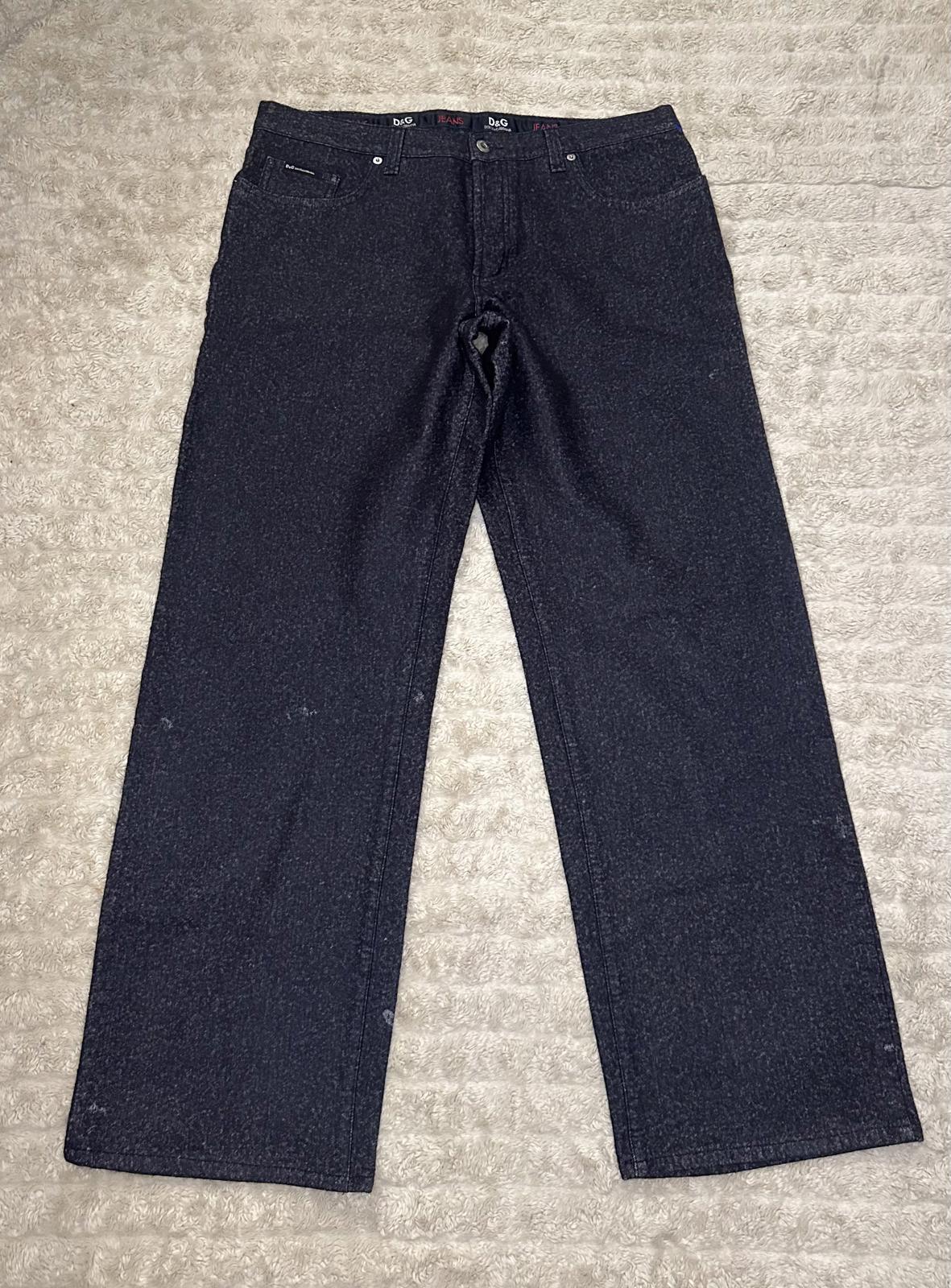 D&G Dolce&Gabbana gray cotton/wool mid-rise straight leg jeans IT 42/US 32