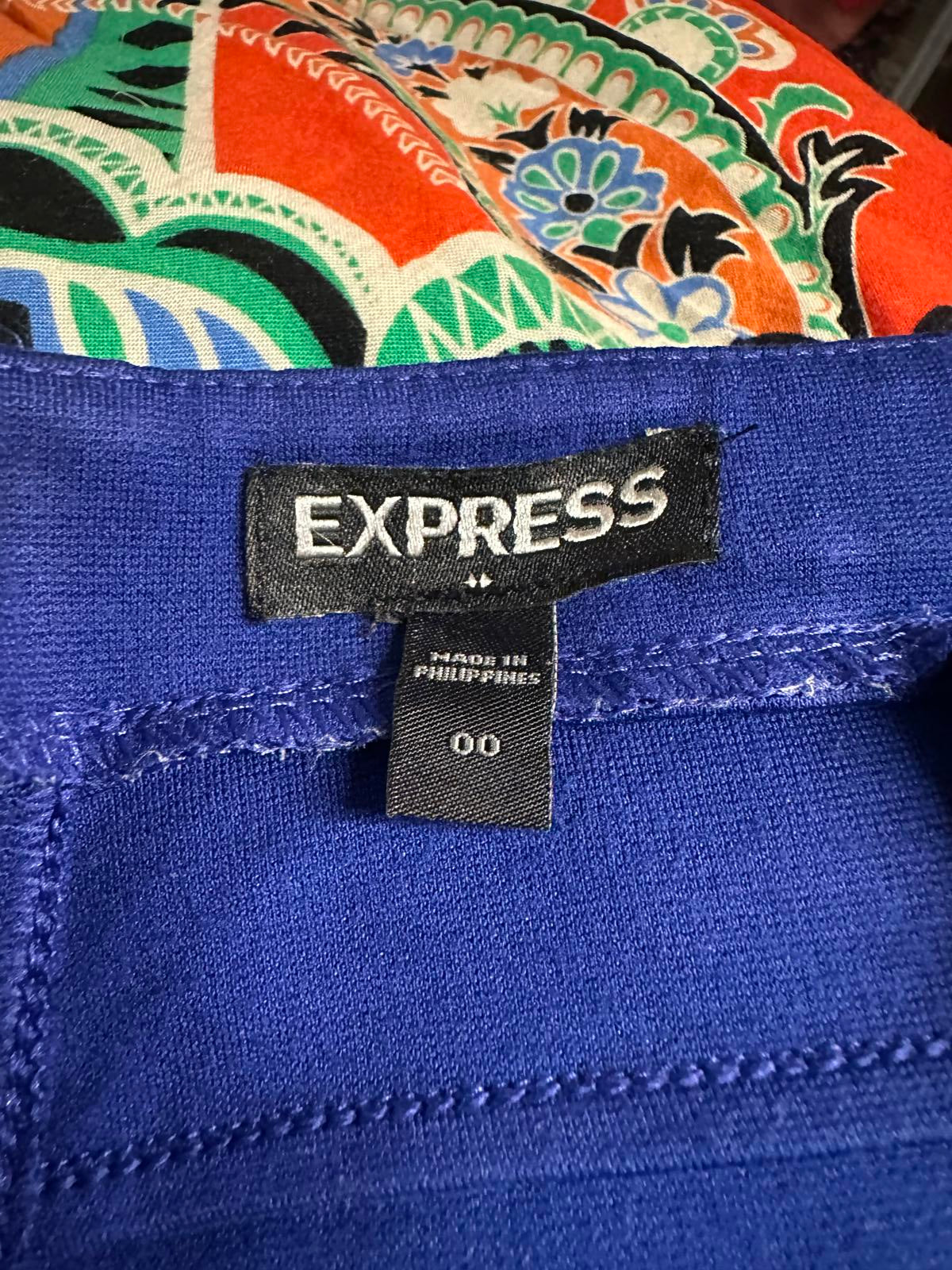 Express royal blue bodycon Y2K bandage mini skirt Size 00