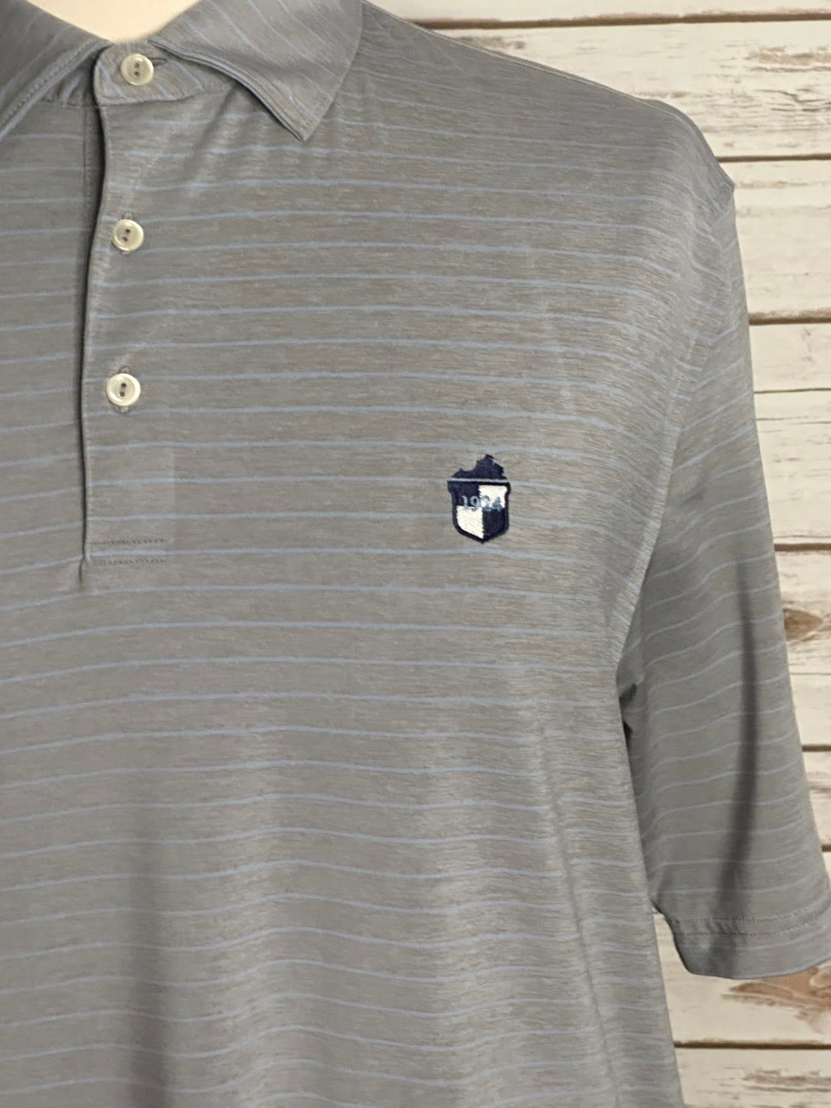 Bella Haven Country Club Peter Millar striped short sleeve polo shirt Size Large