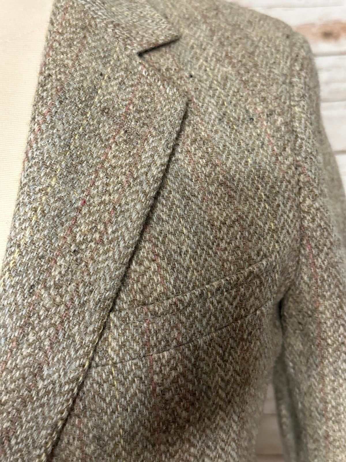 Vintage Asher Harris Tweed Union Made 100% Scottish wool blazer