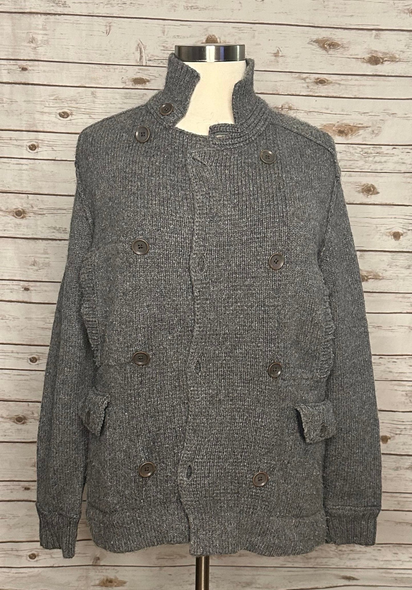 Banana Republic Heritage alpaca/wool sweater knit peacoat Size Large