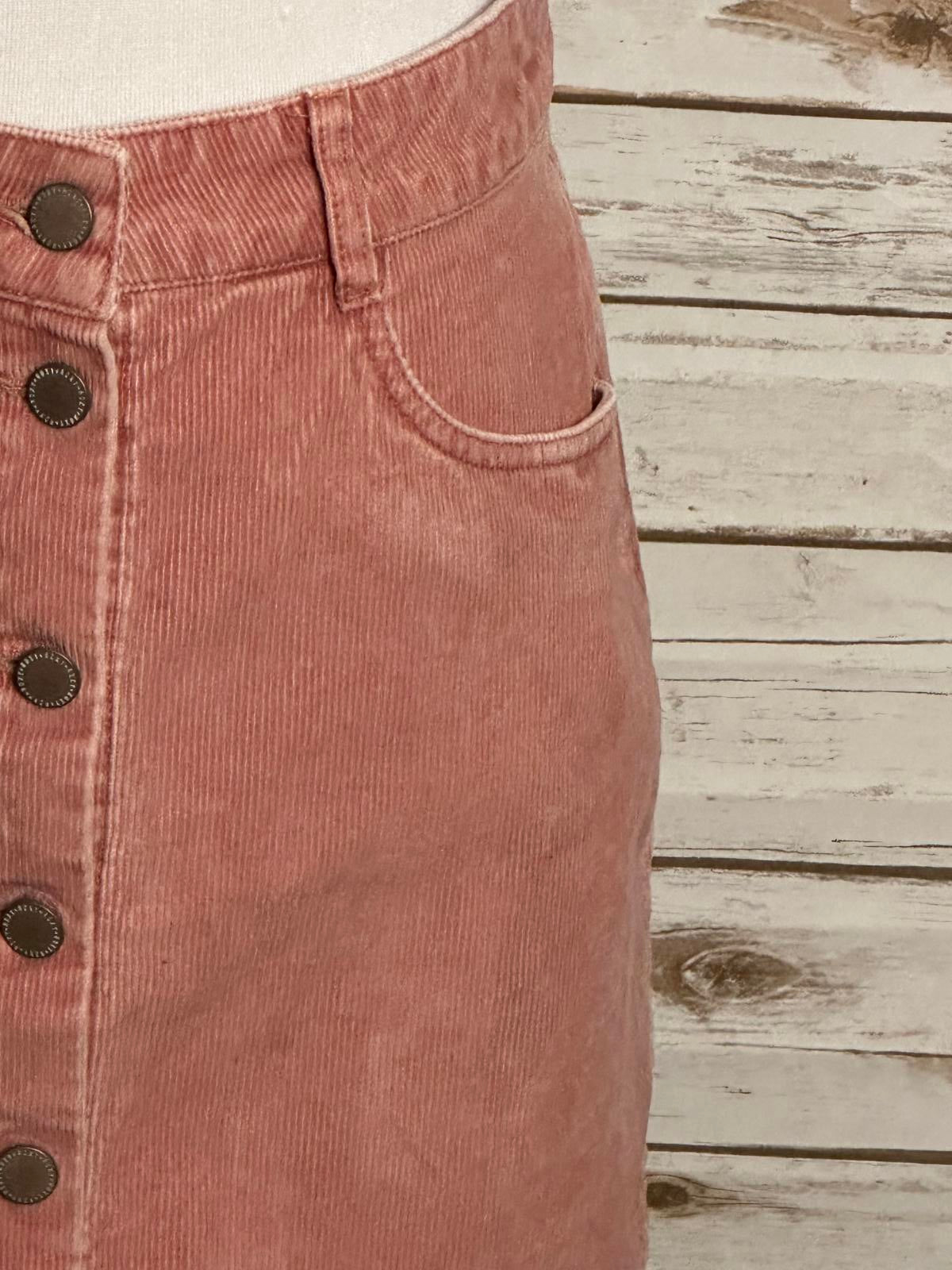 Roxy dusty rose classic casual corduroy A-line mini skirt Size Medium/10