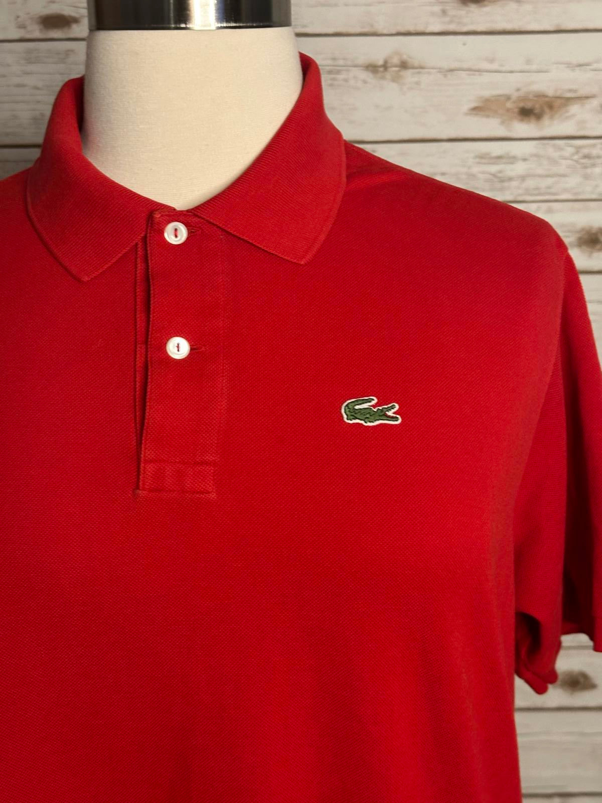 Lacoste red classic cotton pique polo shirt Size 8/3XL