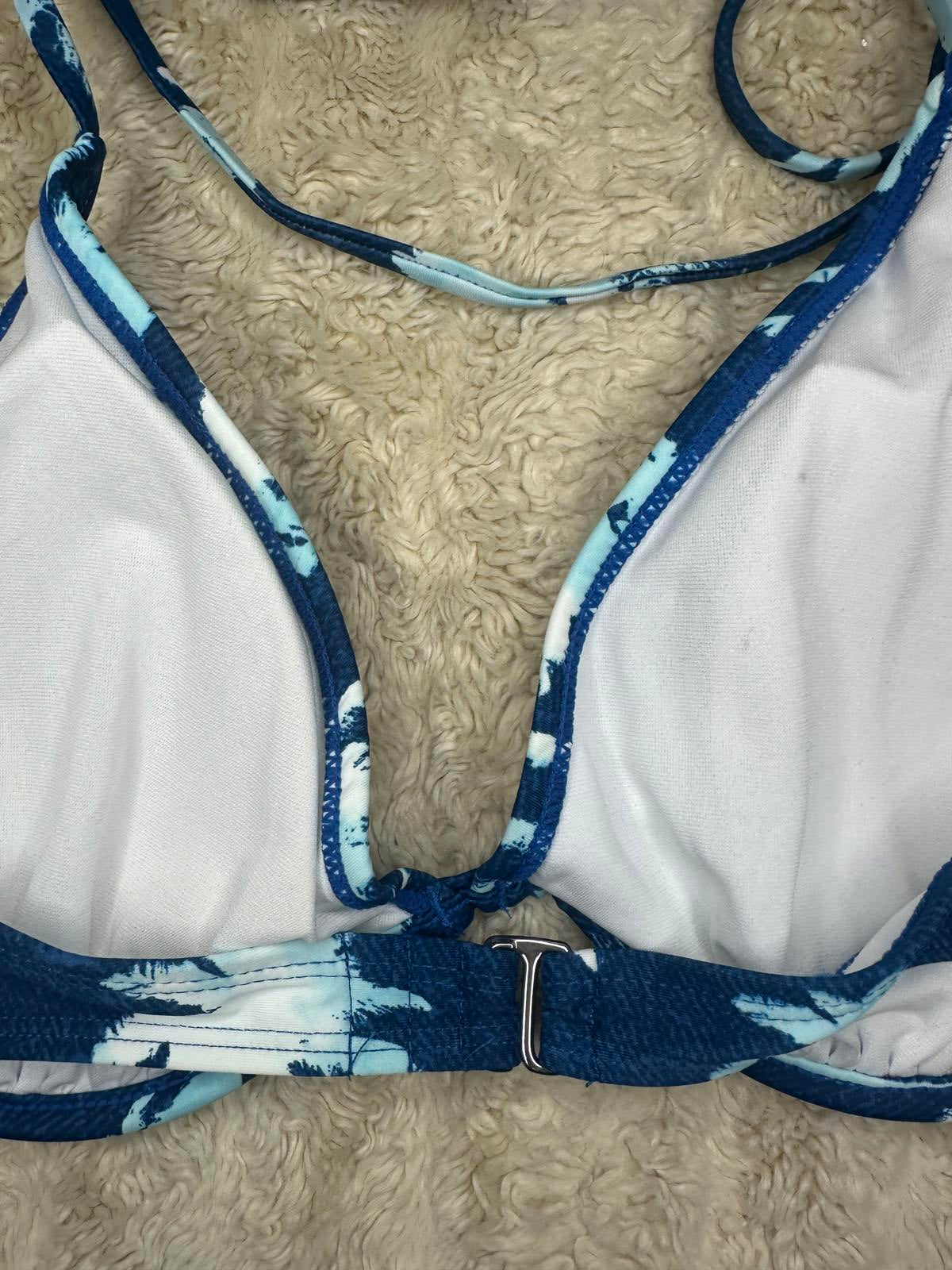 Hot Water tropical underwire triangle bra and string bikini set Size L/M