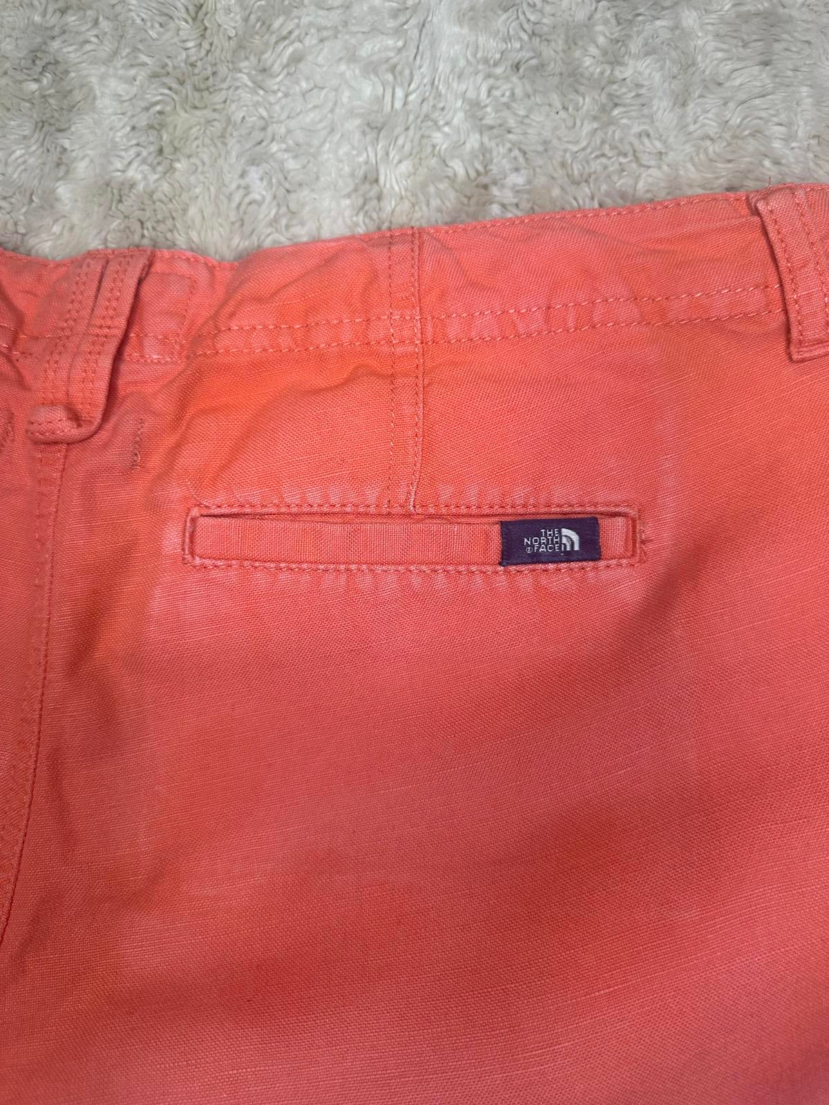 The North Face casual orange cotton/linen chino shorts Size 8