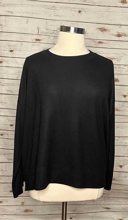 Lucky Brand black crewneck lightweight pullover sweater Size XXL