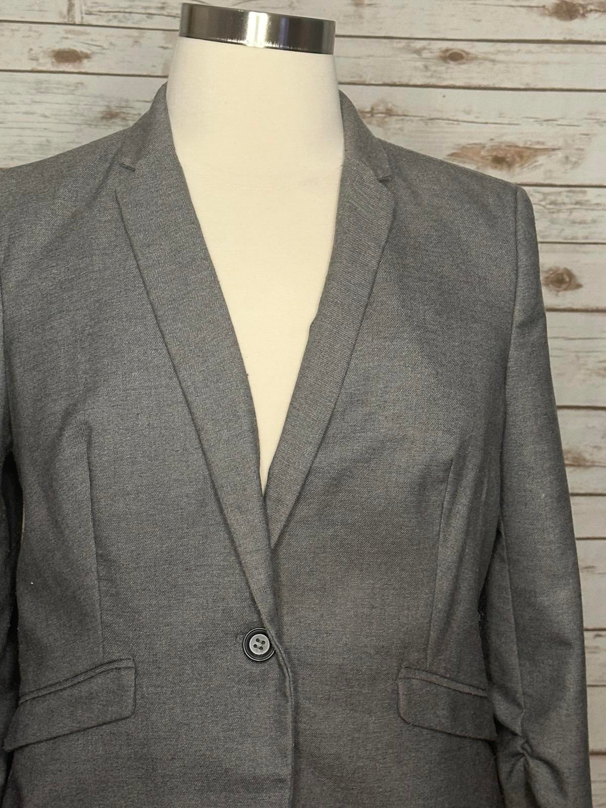The Limited grey single-breasted 3/4 length blazer Size XL