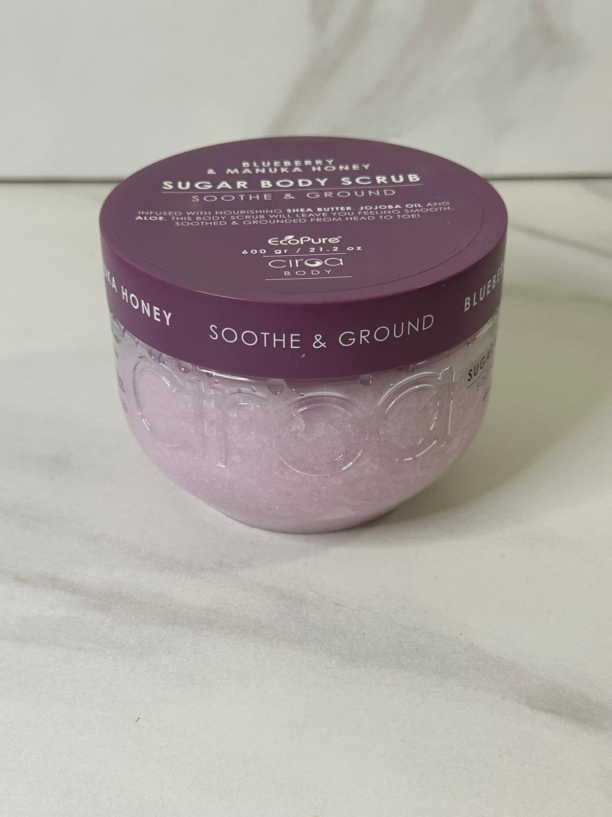 Discontinued Ciroa Blueberry & Manuka Honey sugar body scrub (Soothe & Ground)