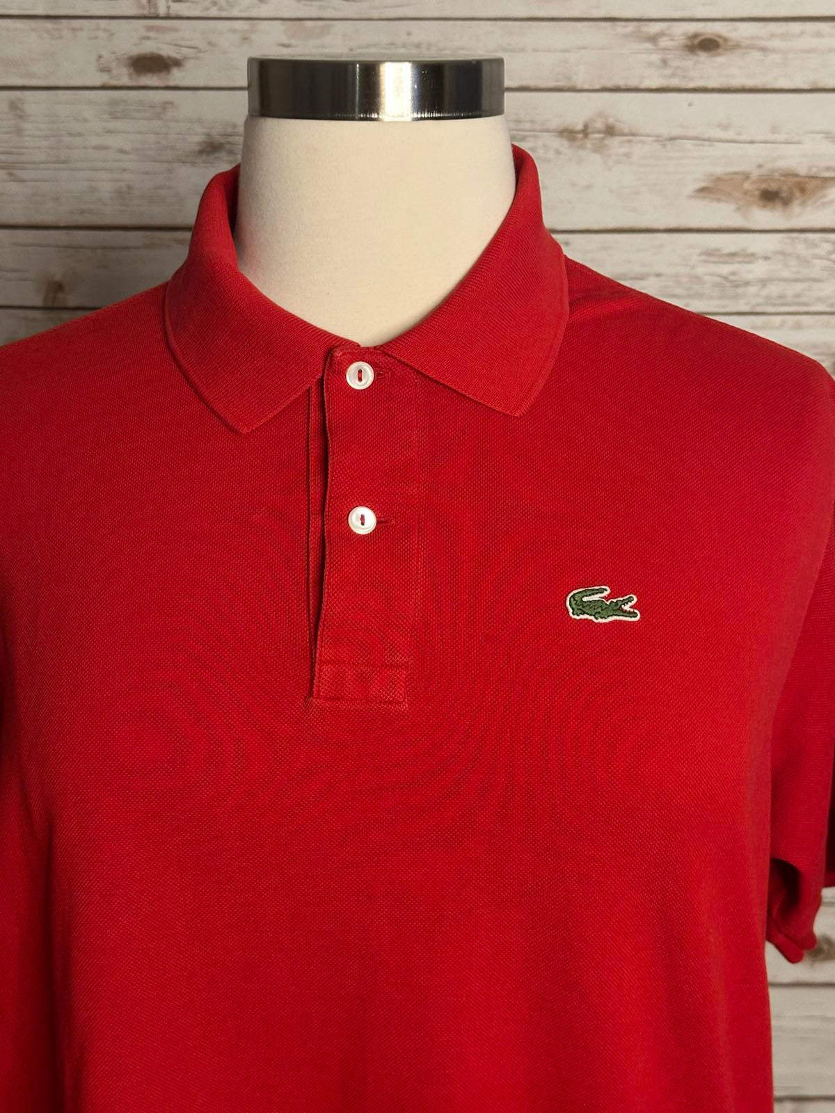 Lacoste red classic cotton pique polo shirt Size 8/3XL