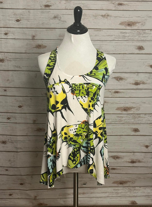 Cabi Y2K multicolored butterfly flowy trapeze racerback tank top Size XS